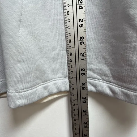 Outdoor Voices oversized drawstring Hoodie New Medium Color Block Cream/ Blue