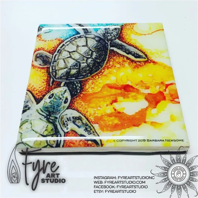 Outer Banks Baby Sea Turtle Coasters Set of 4