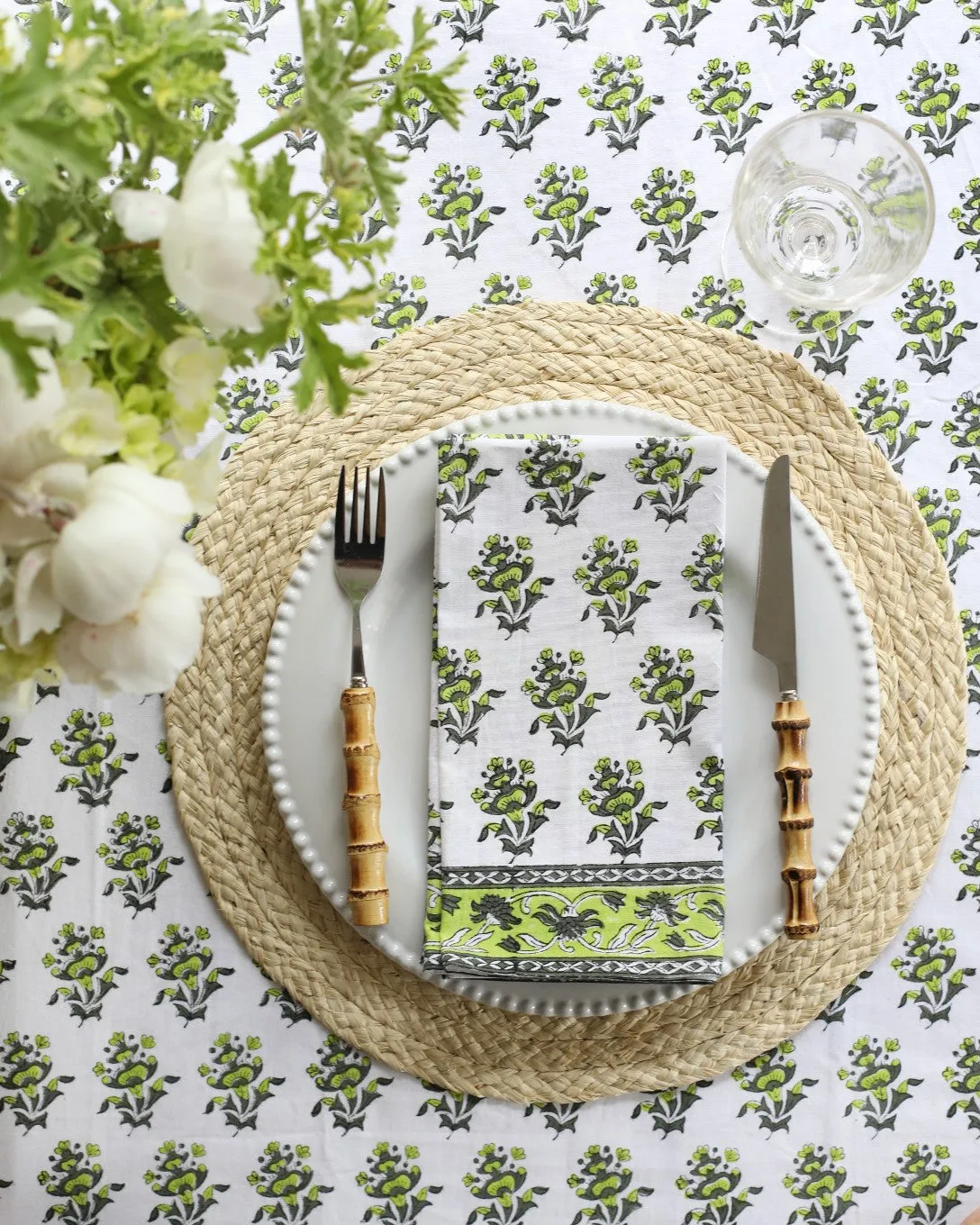 PAR Tablecloth Gayatri Buti Olive
