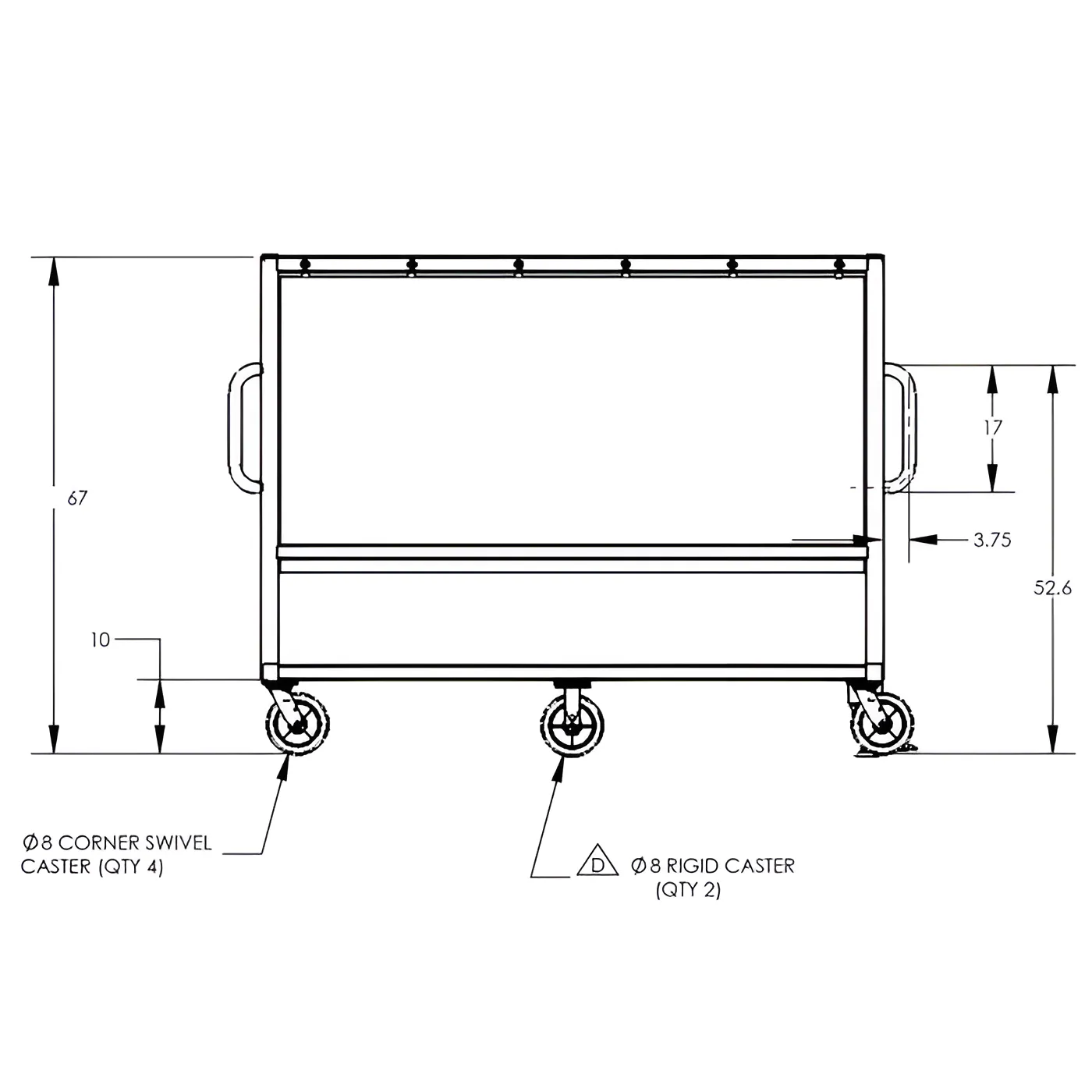 Parts Cart | 84'' | 5×5'' | Pockets | Valley Craft EP3531-200