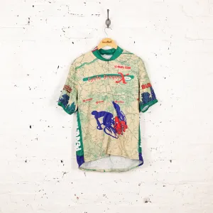 Pearl Izumi Cycle Oregon Cycling Top Jersey - Beige/Green - XL