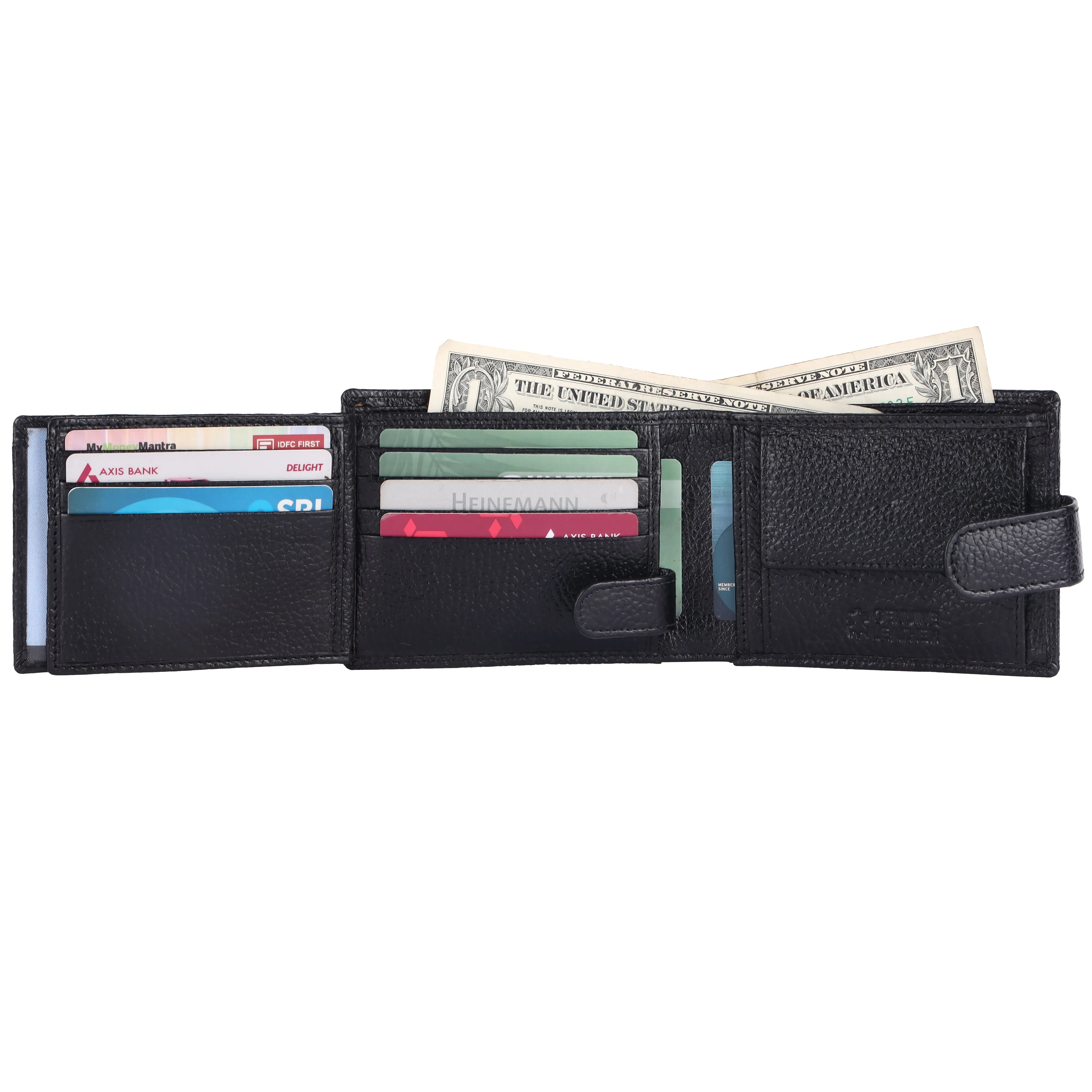Pebble Texture 22 Card Billfold Coin Pocket Wallet #1013CL