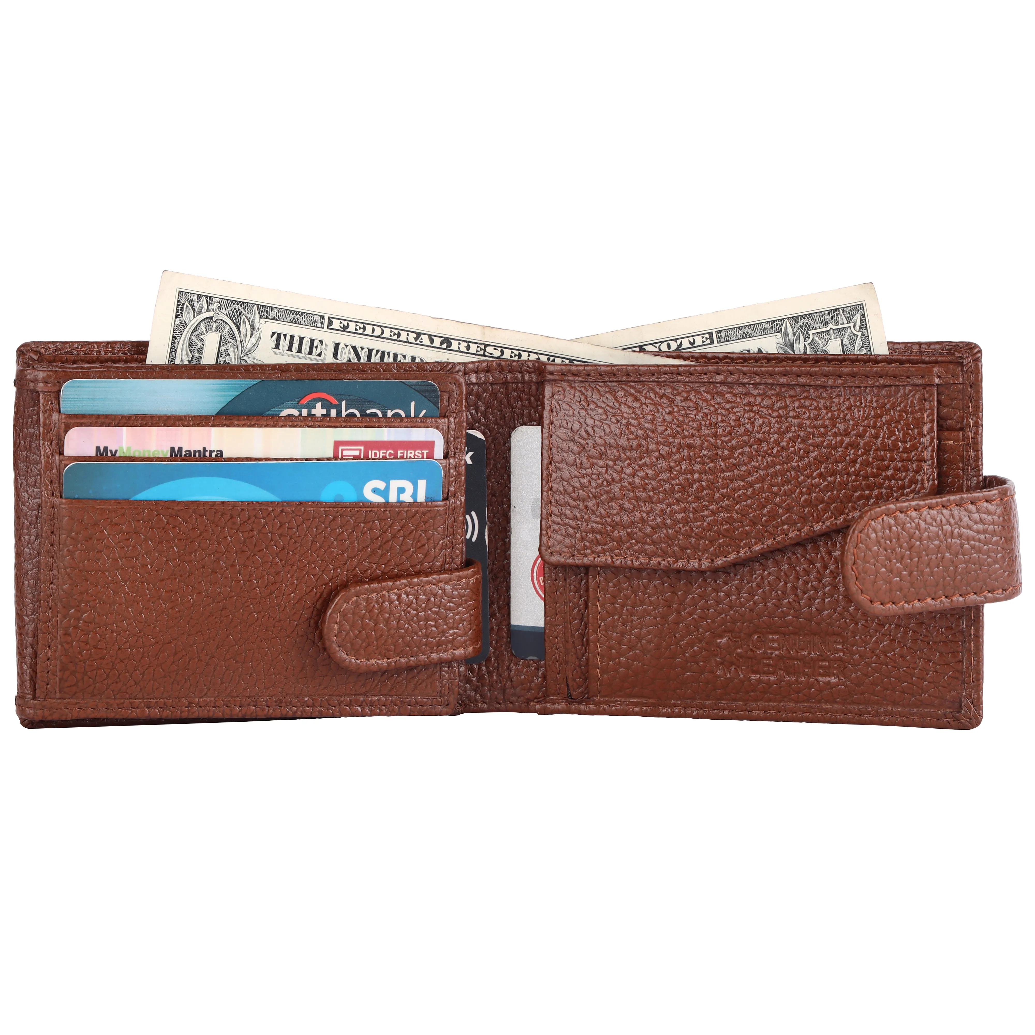 Pebble Texture 22 Card Billfold Coin Pocket Wallet #1013CL