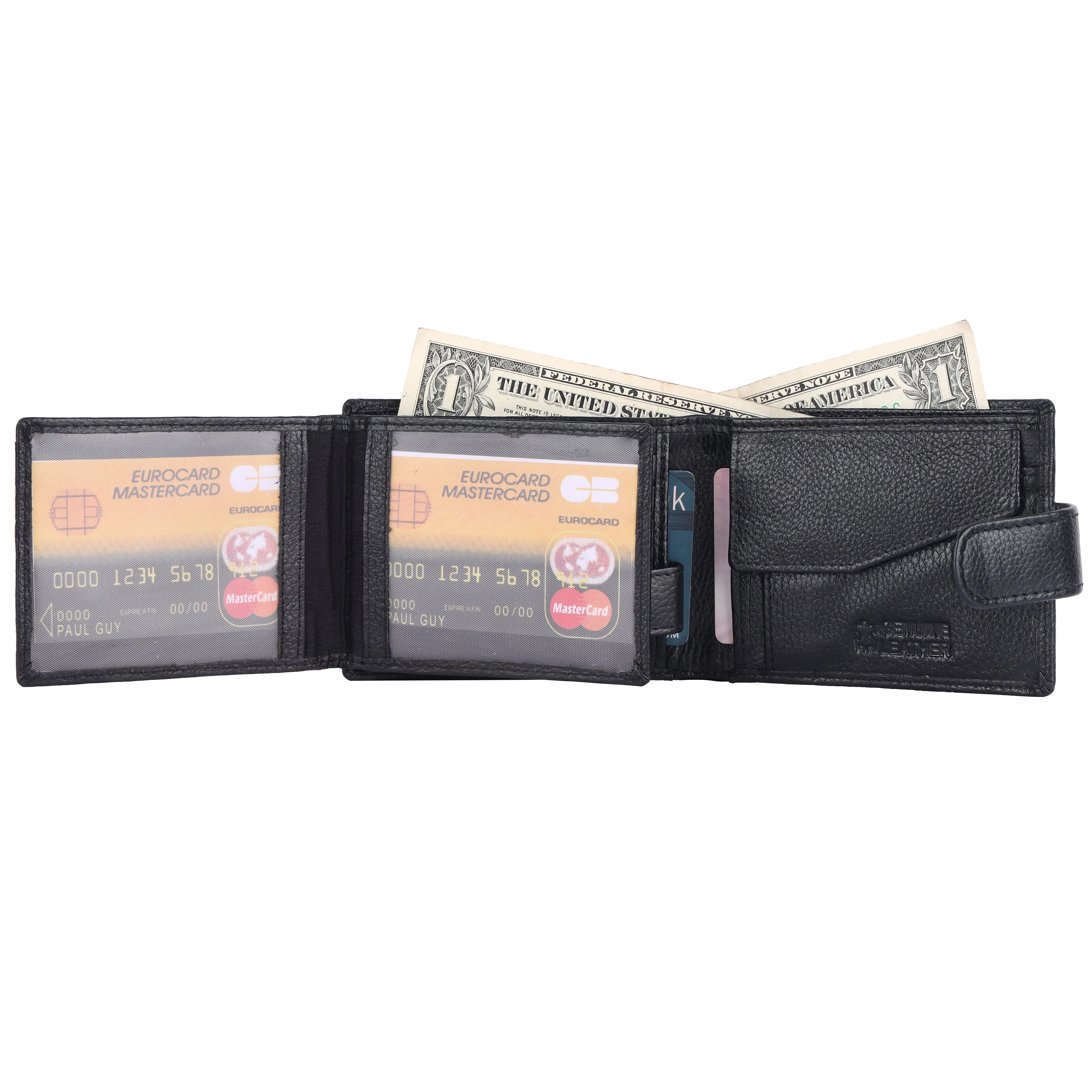 Pebble Texture 22 Card Billfold Coin Pocket Wallet #1013CL