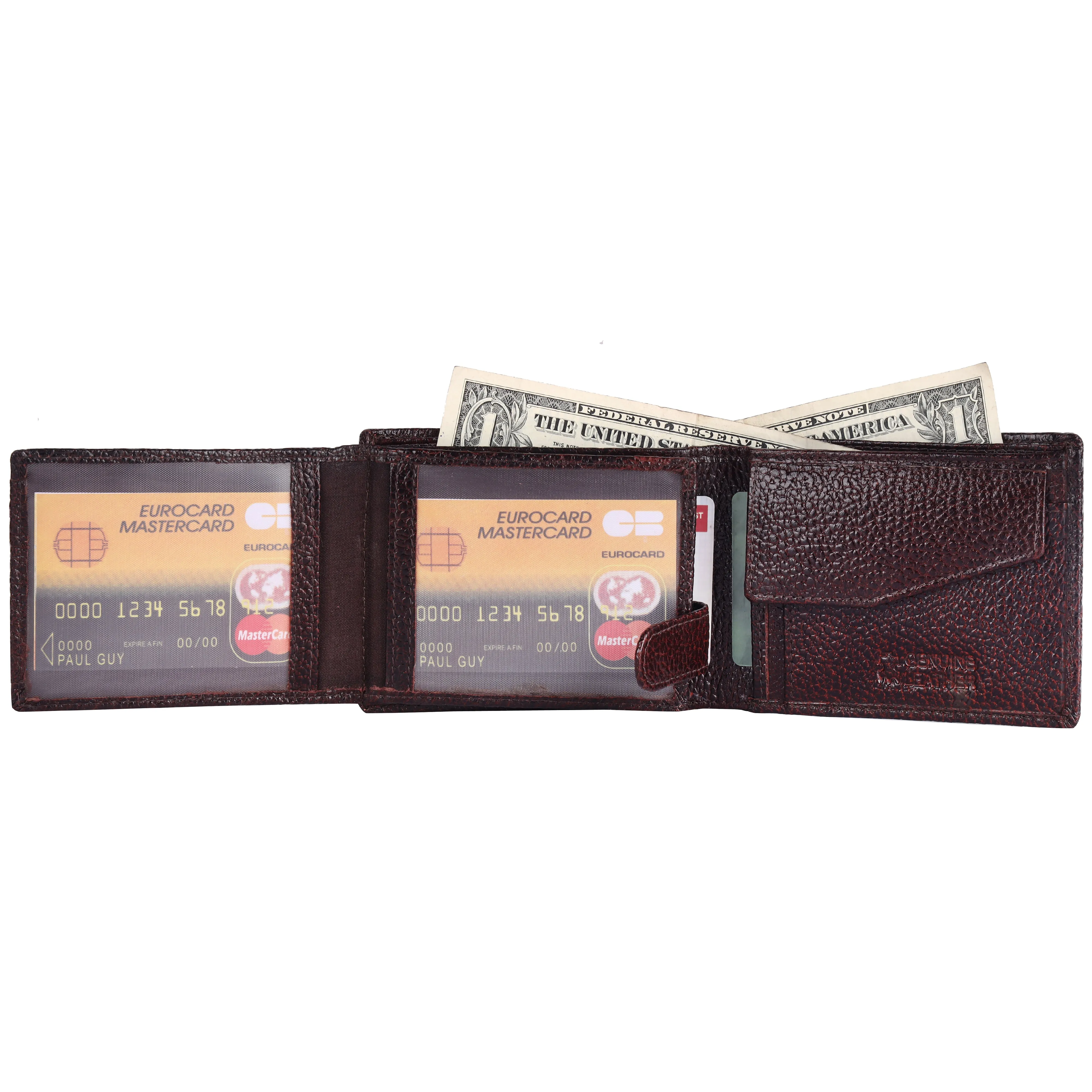 Pebble Texture 22 Card Billfold Coin Pocket Wallet #1013CL