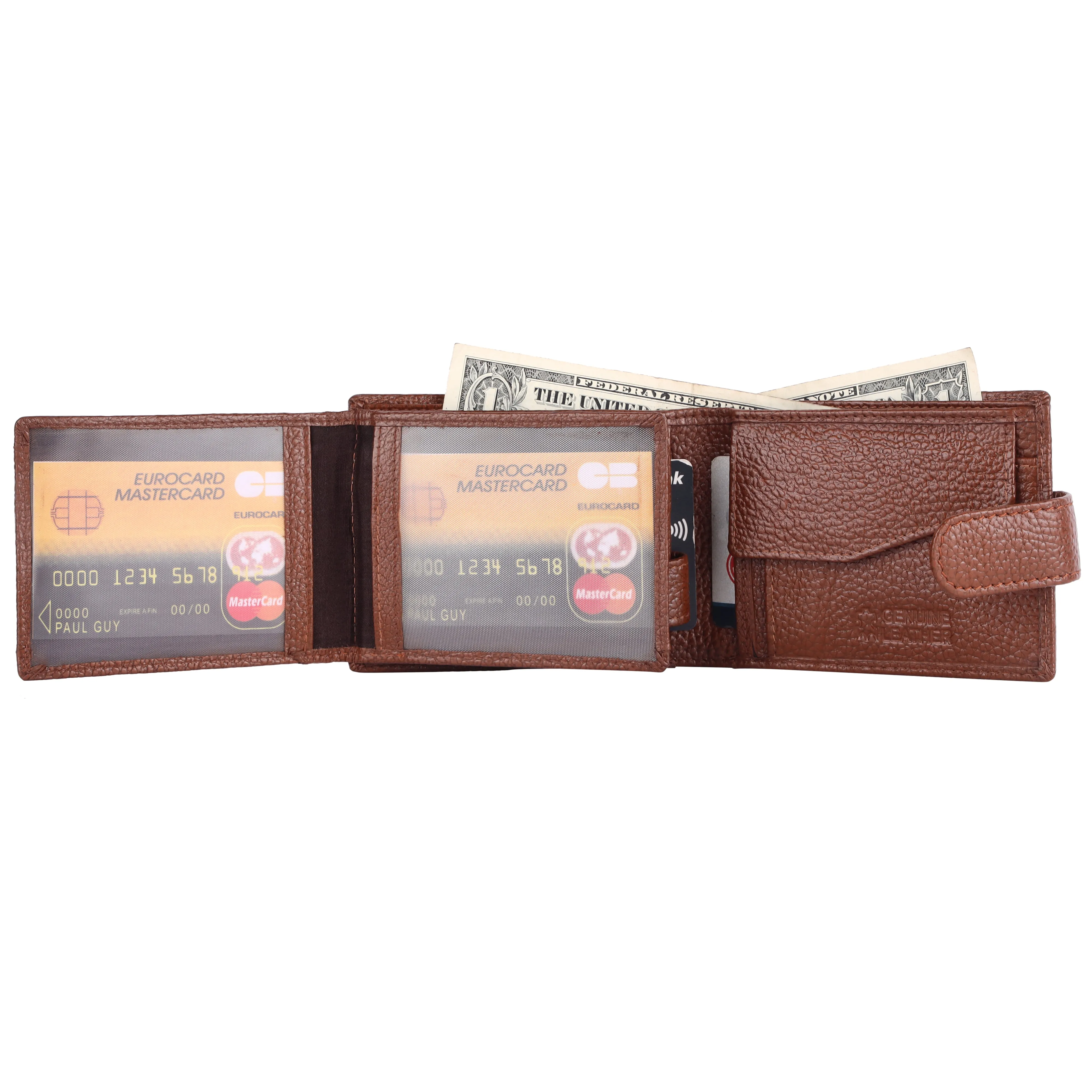 Pebble Texture 22 Card Billfold Coin Pocket Wallet #1013CL