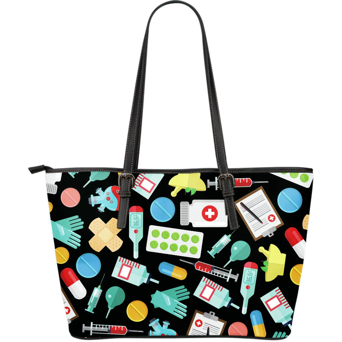 Pharmacist Technician Large Leather Tote Bag