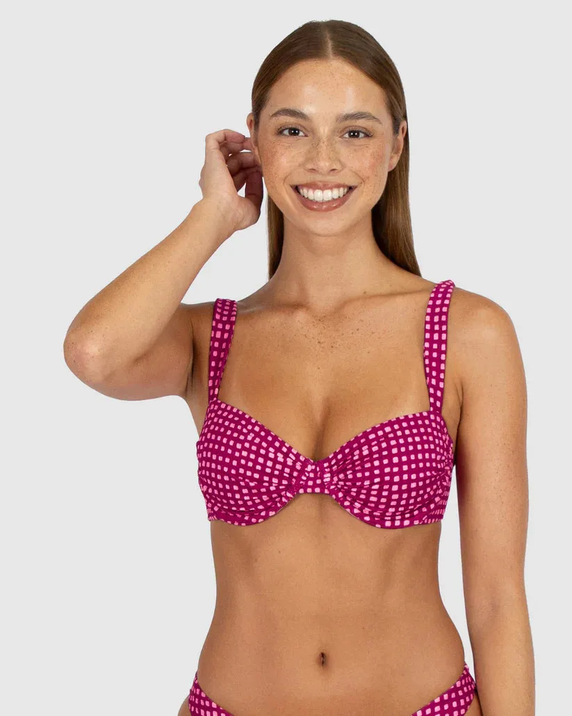 Picnic Point B-C Cup Retro Demi Bikini Bra Top