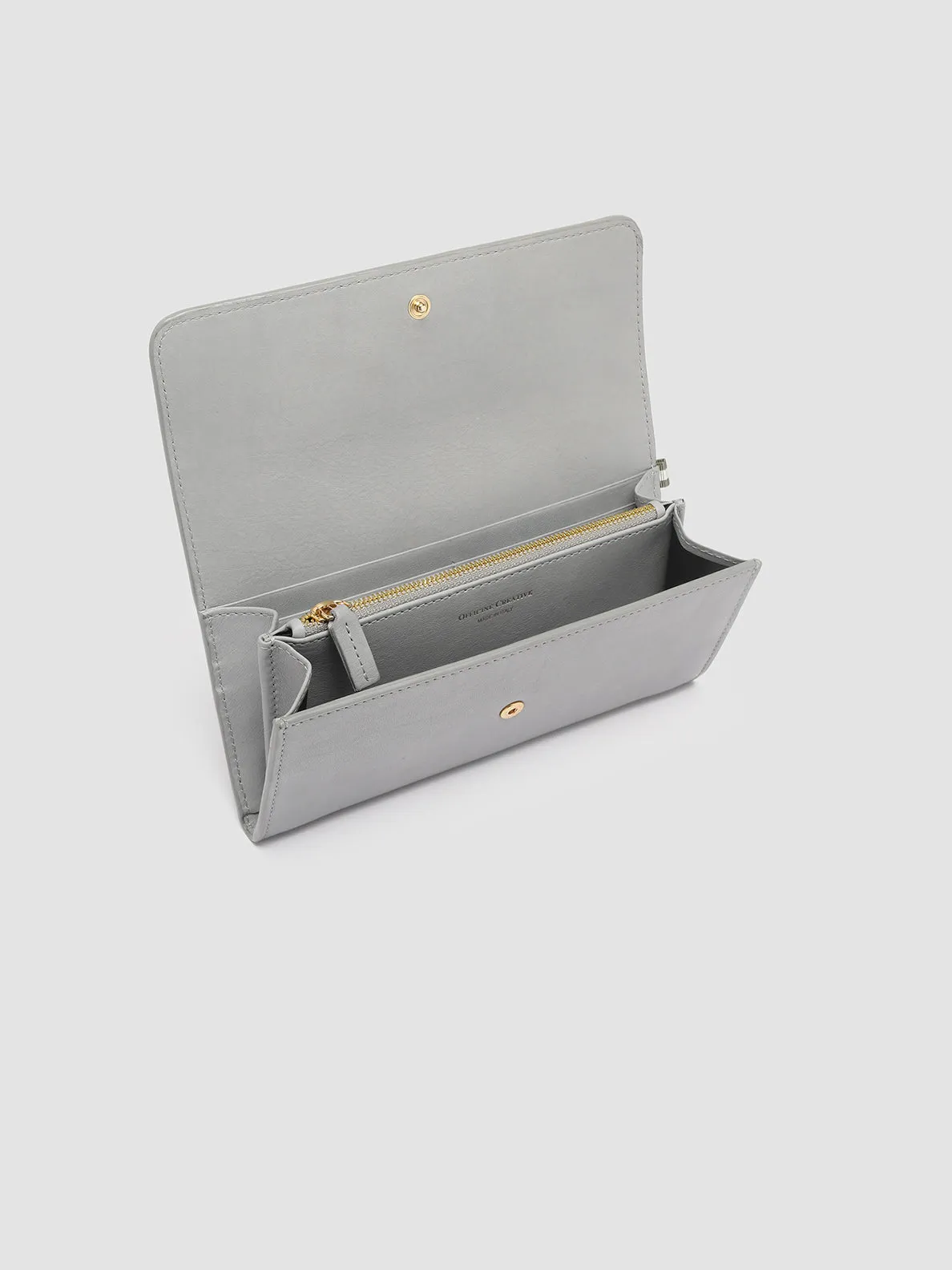 POCHE 09 - Grey Leather Wallet