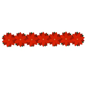 Poinsettia Table Runner, 72"