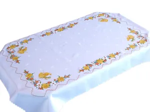 Polish Traditional Easter Chicks Tablecloth, 63" x 43"