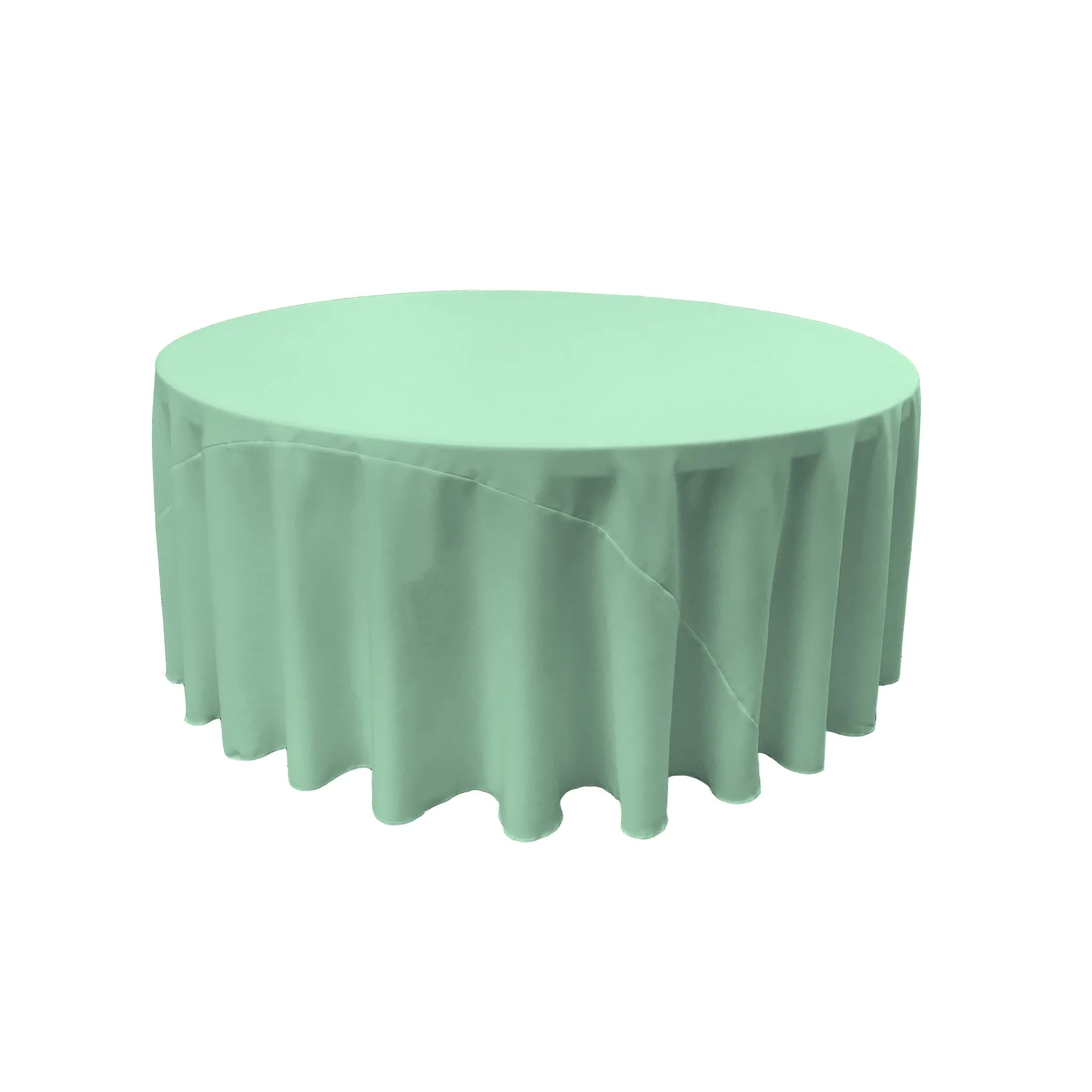 Polyester Poplin Round Tablecloth 132-Inch