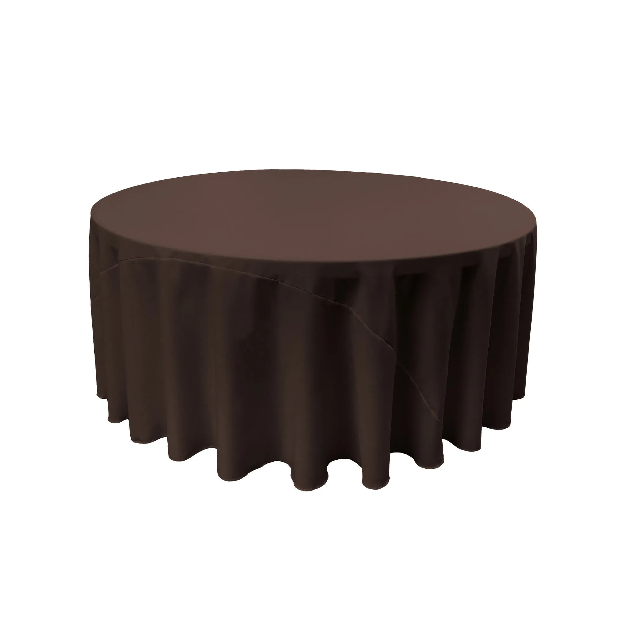 Polyester Poplin Round Tablecloth 132-Inch