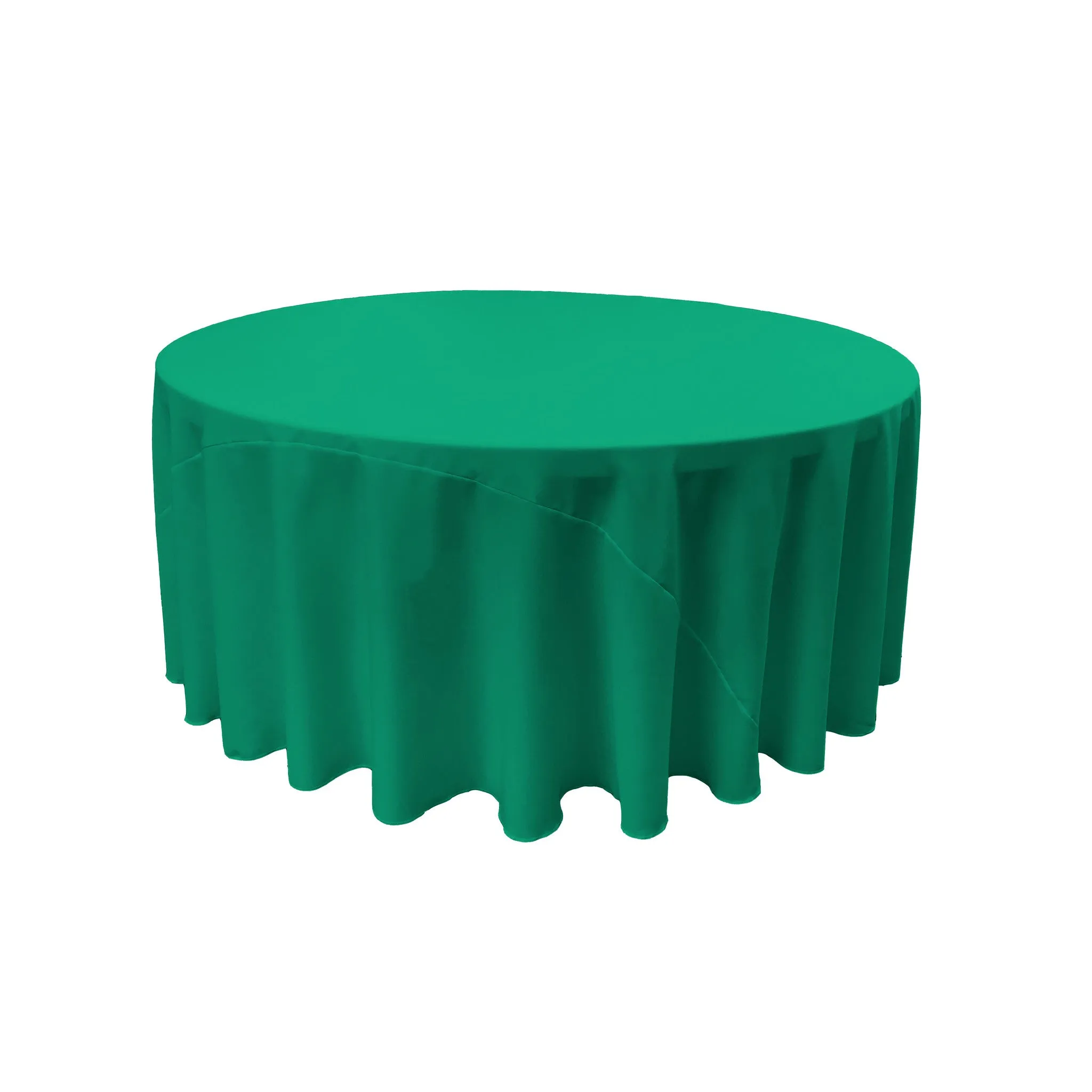 Polyester Poplin Round Tablecloth 132-Inch