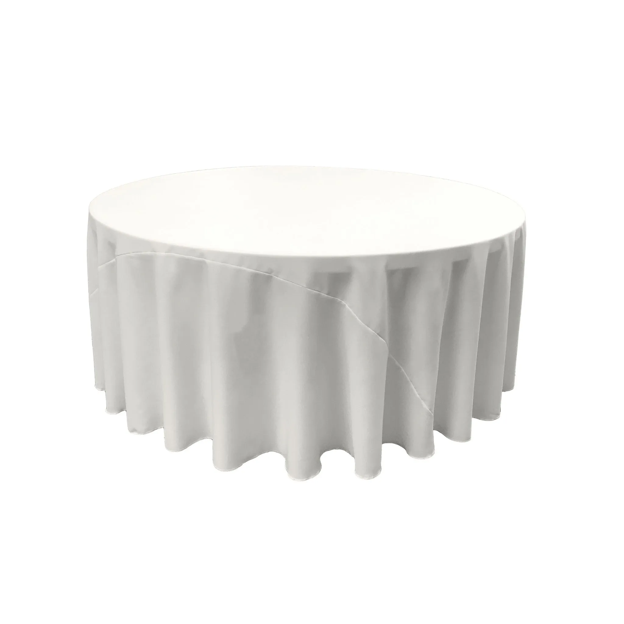Polyester Poplin Round Tablecloth 132-Inch