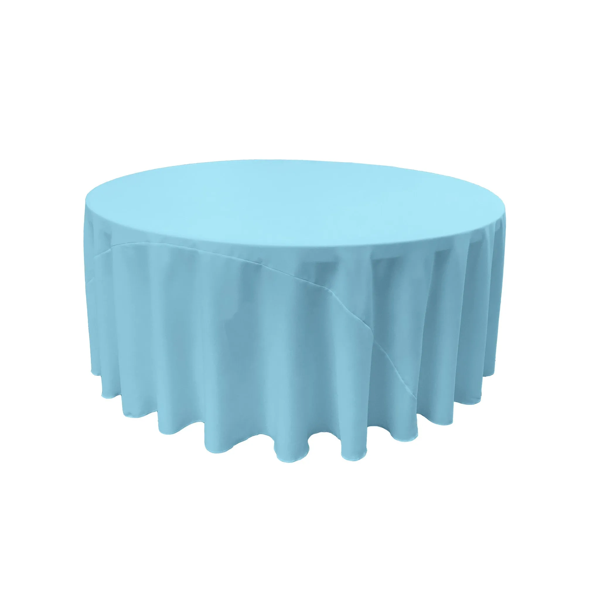 Polyester Poplin Round Tablecloth 132-Inch