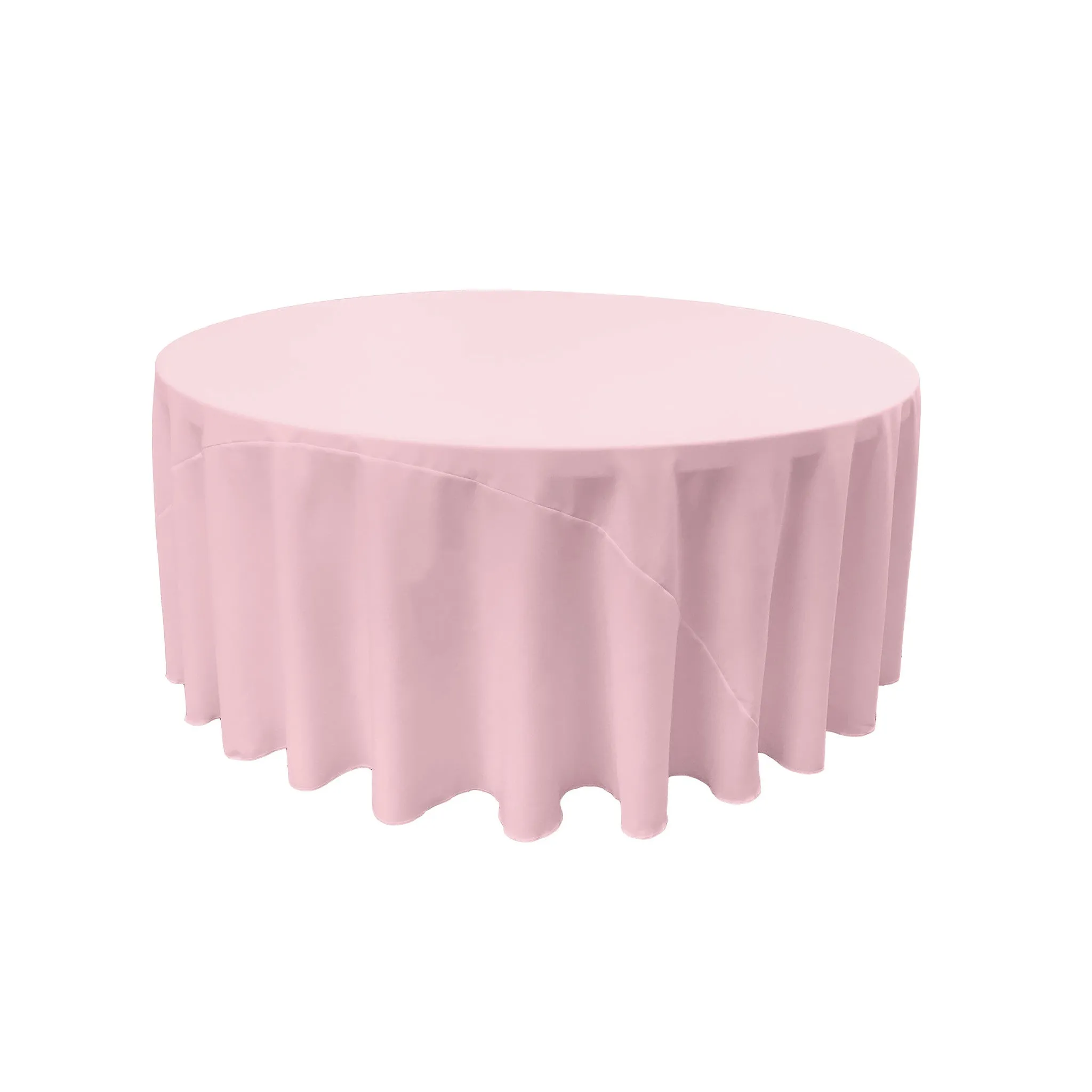 Polyester Poplin Round Tablecloth 132-Inch