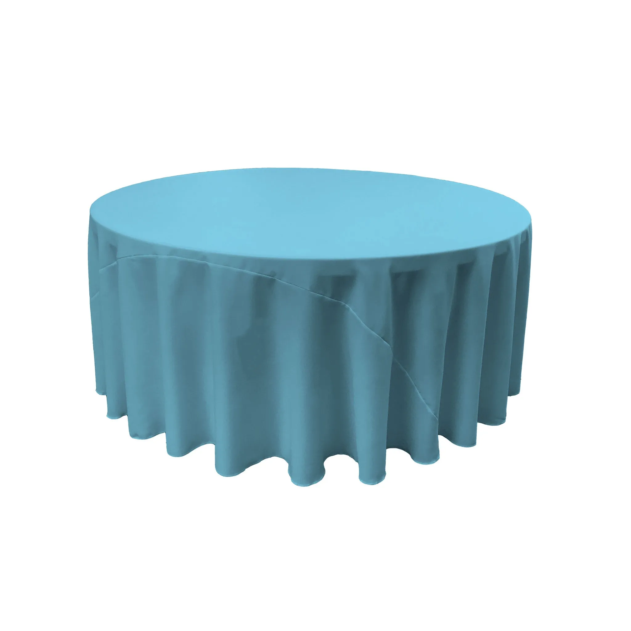Polyester Poplin Round Tablecloth 132-Inch