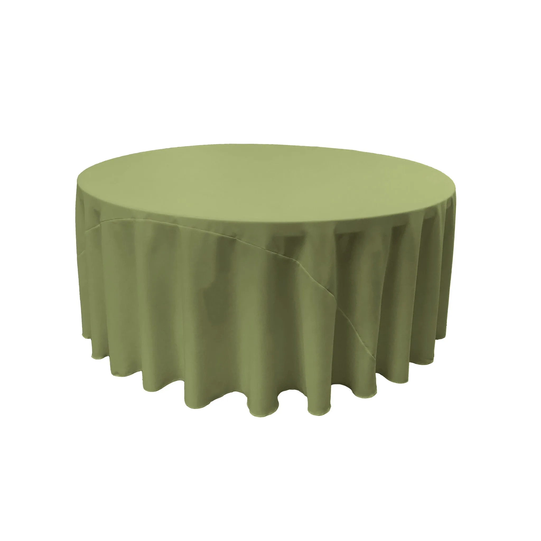 Polyester Poplin Round Tablecloth 132-Inch