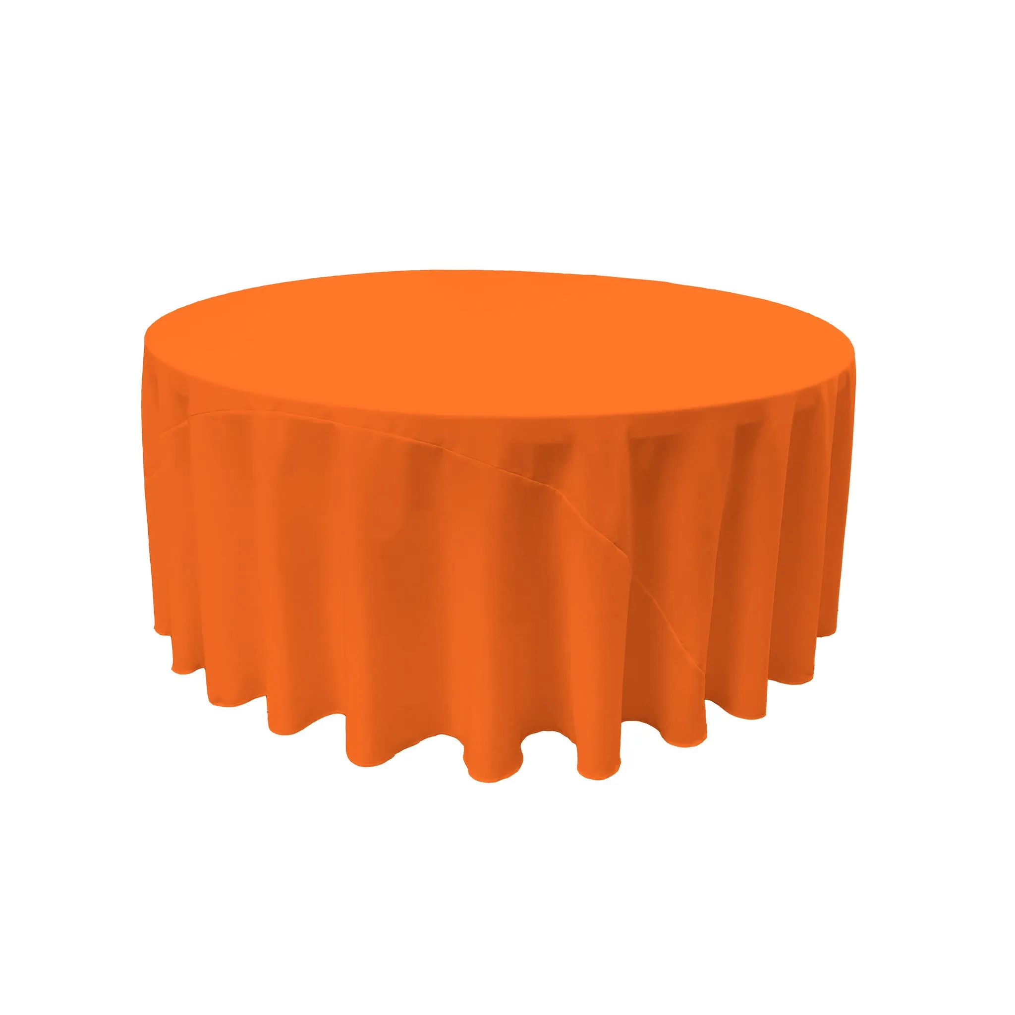 Polyester Poplin Round Tablecloth 132-Inch