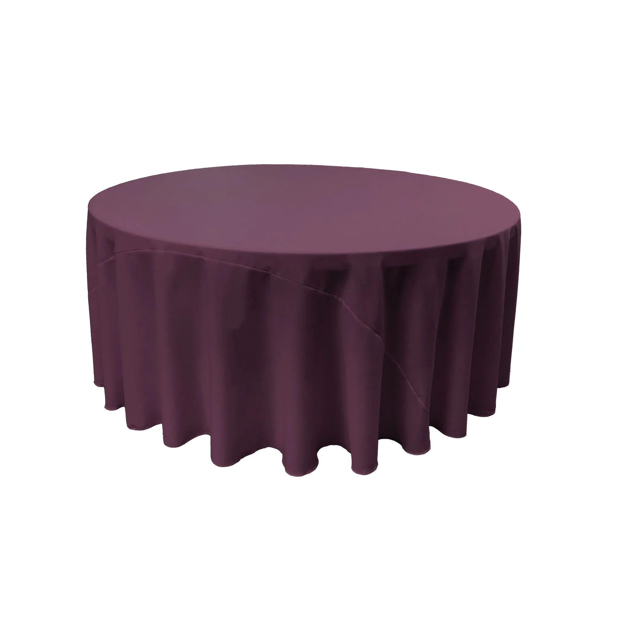 Polyester Poplin Round Tablecloth 132-Inch
