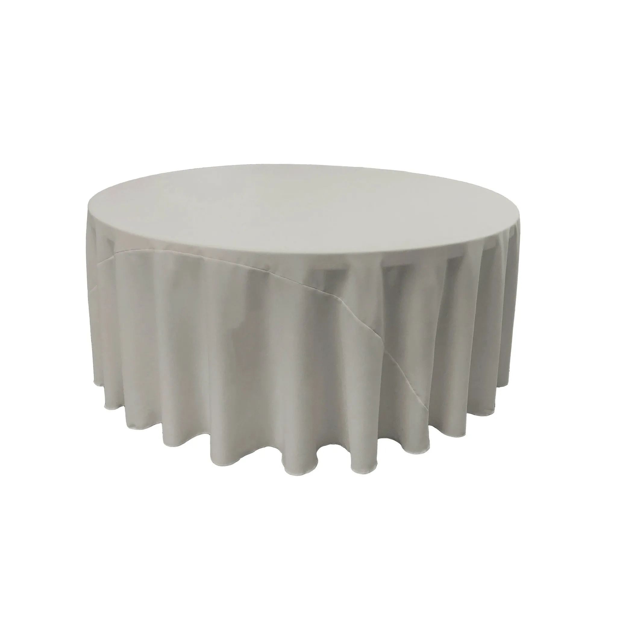 Polyester Poplin Round Tablecloth 132-Inch