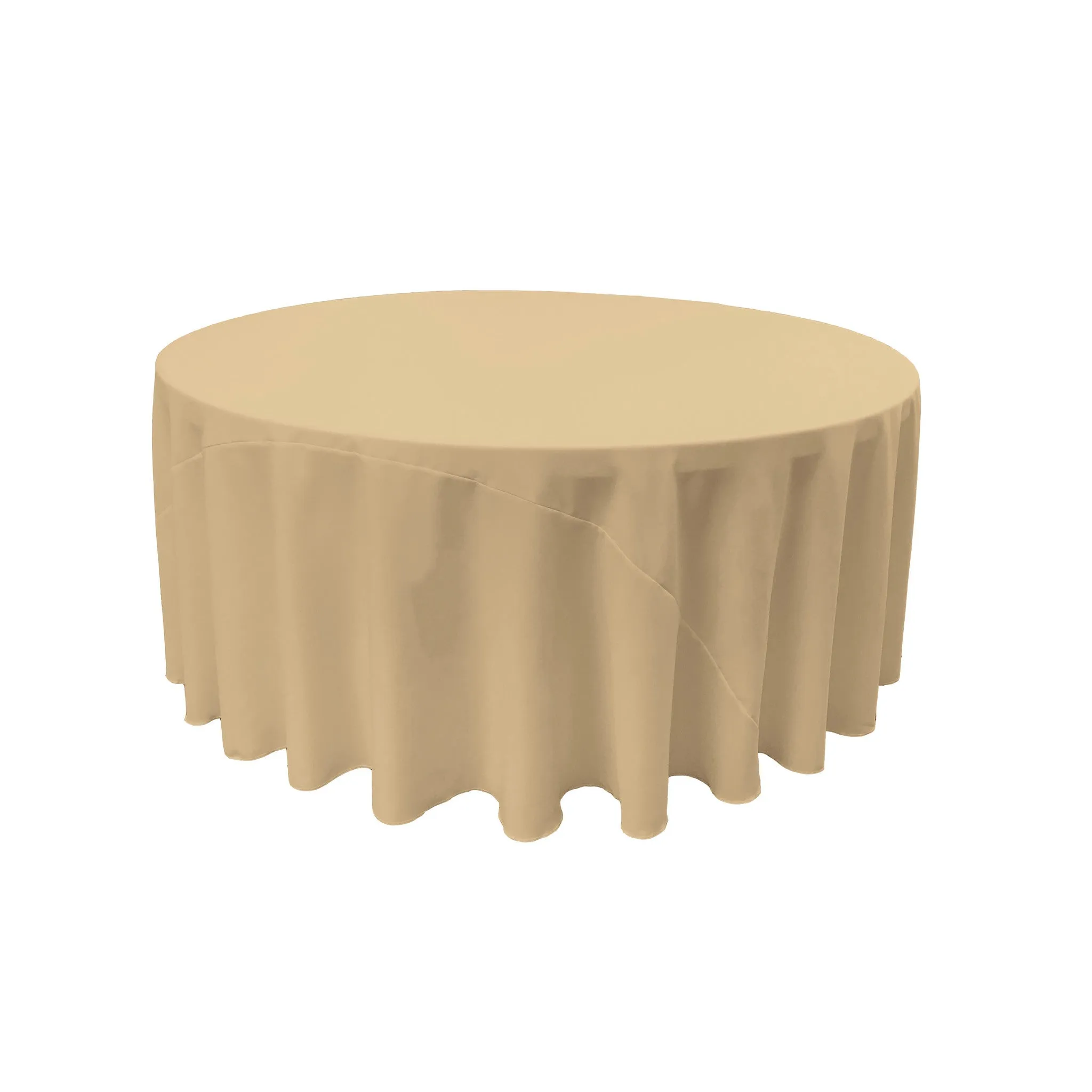Polyester Poplin Round Tablecloth 132-Inch
