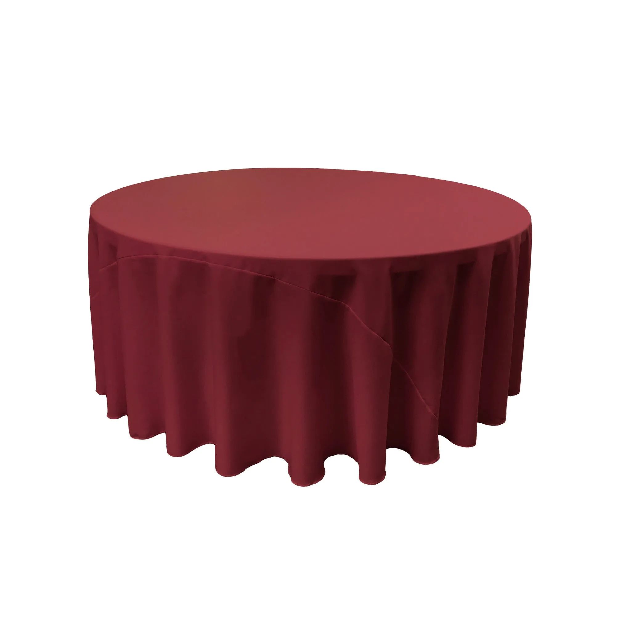 Polyester Poplin Round Tablecloth 132-Inch