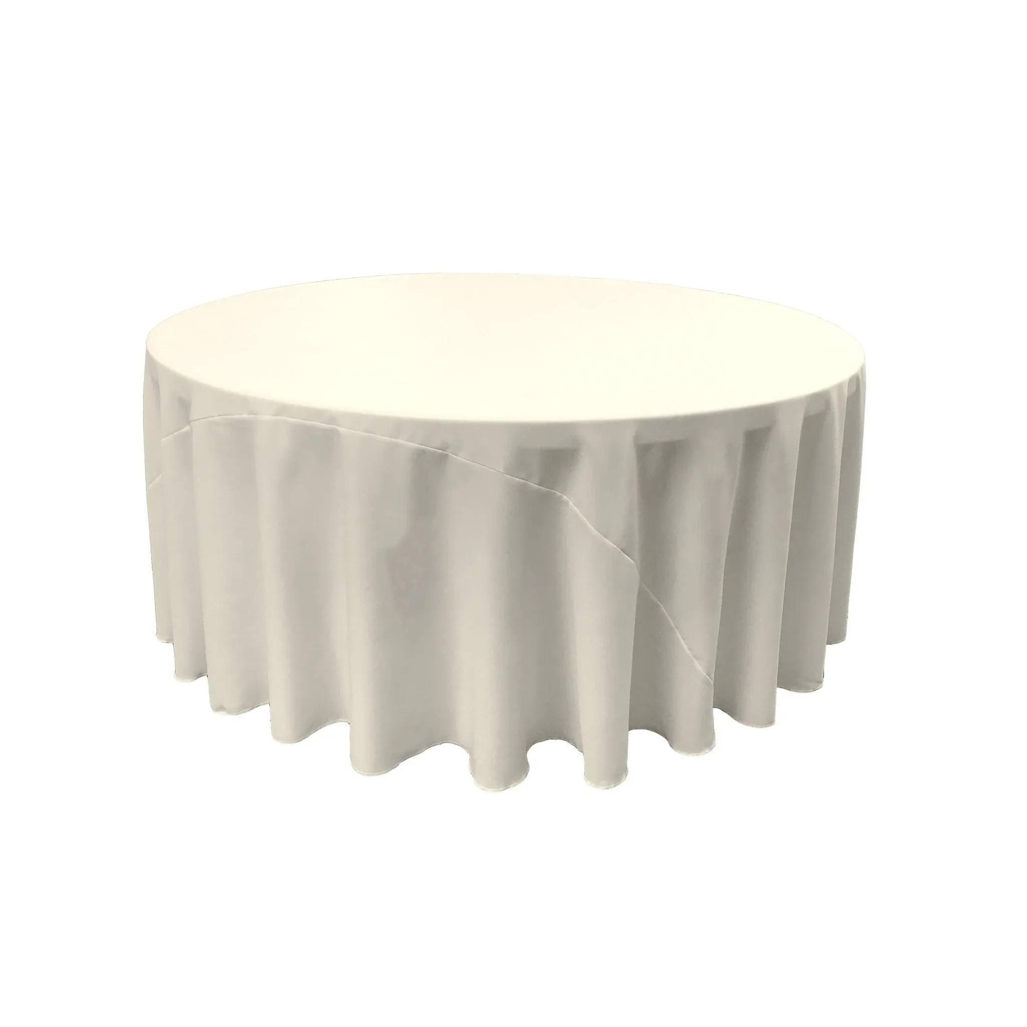 Polyester Poplin Round Tablecloth 132-Inch