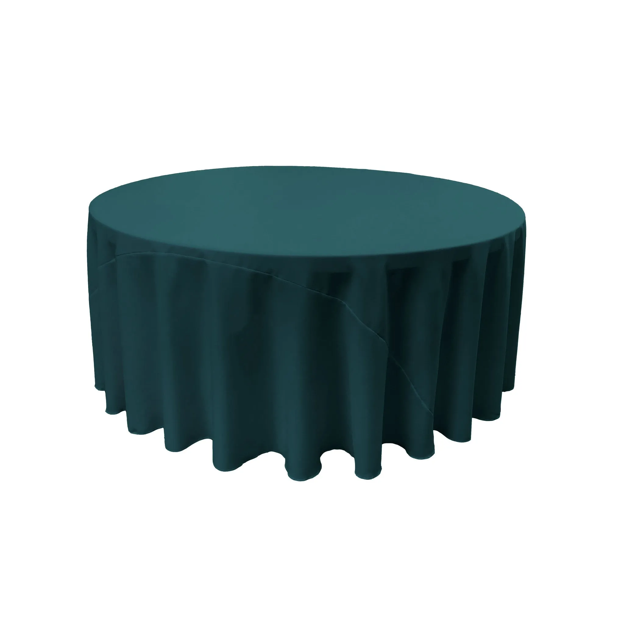Polyester Poplin Round Tablecloth 132-Inch