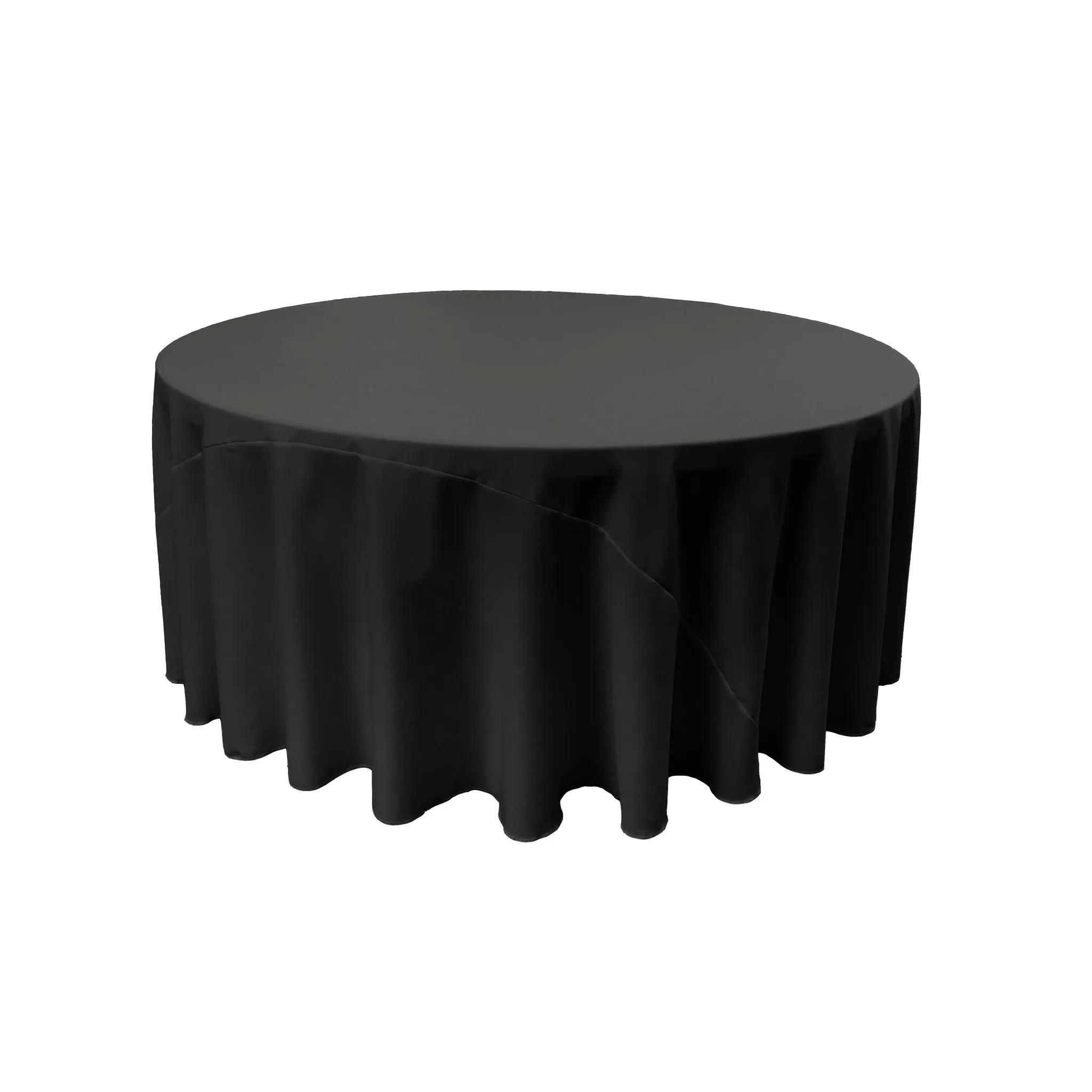 Polyester Poplin Round Tablecloth 132-Inch
