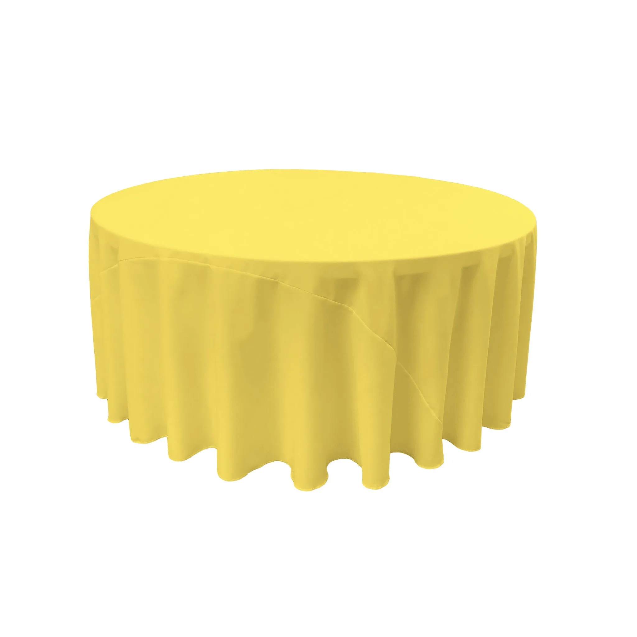 Polyester Poplin Round Tablecloth 132-Inch