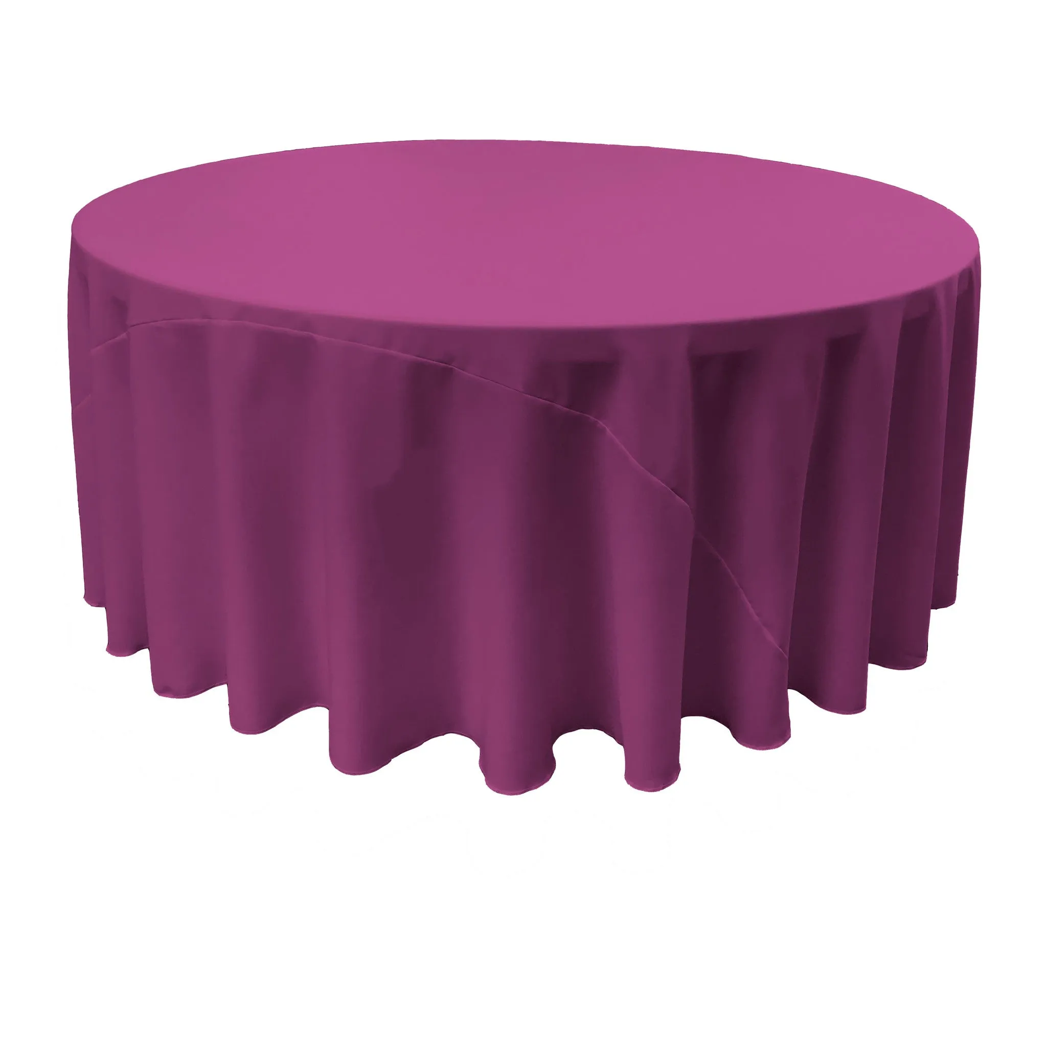 Polyester Poplin Round Tablecloth 132-Inch