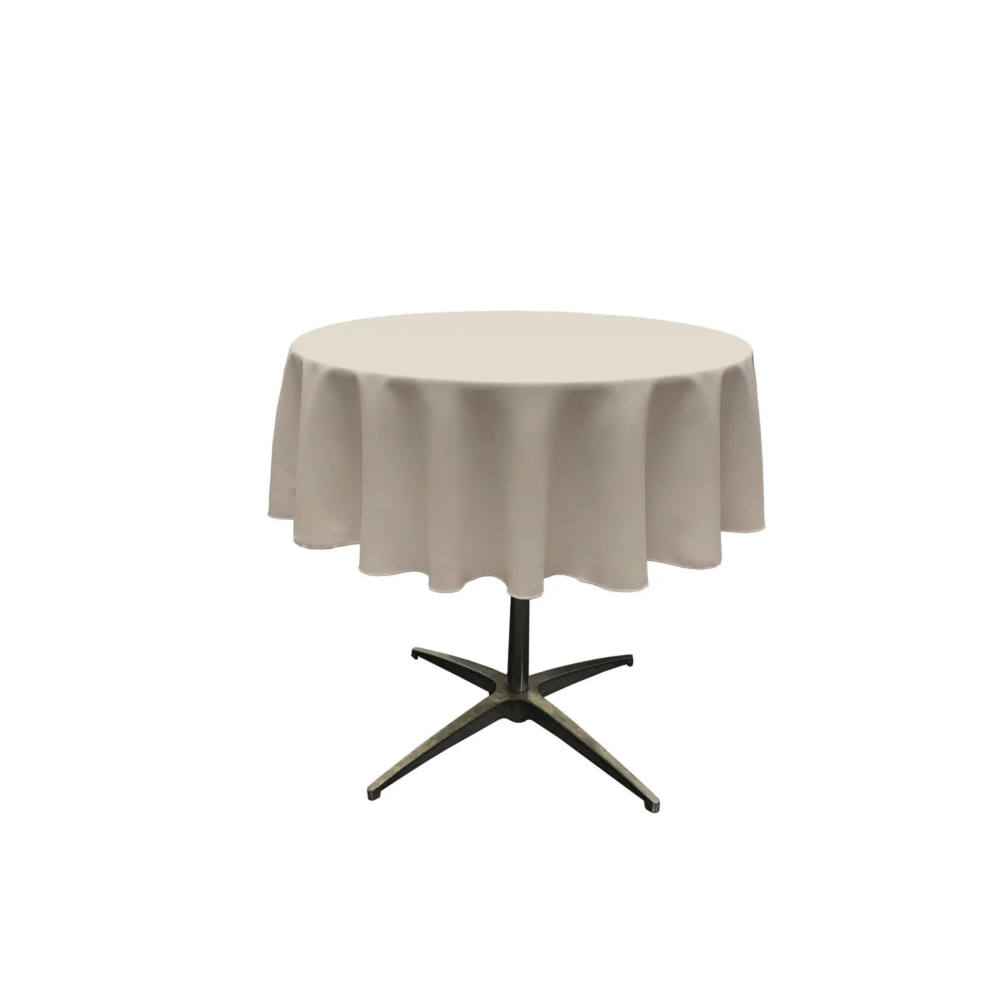 Polyester Poplin Round Tablecloth 58-Inch