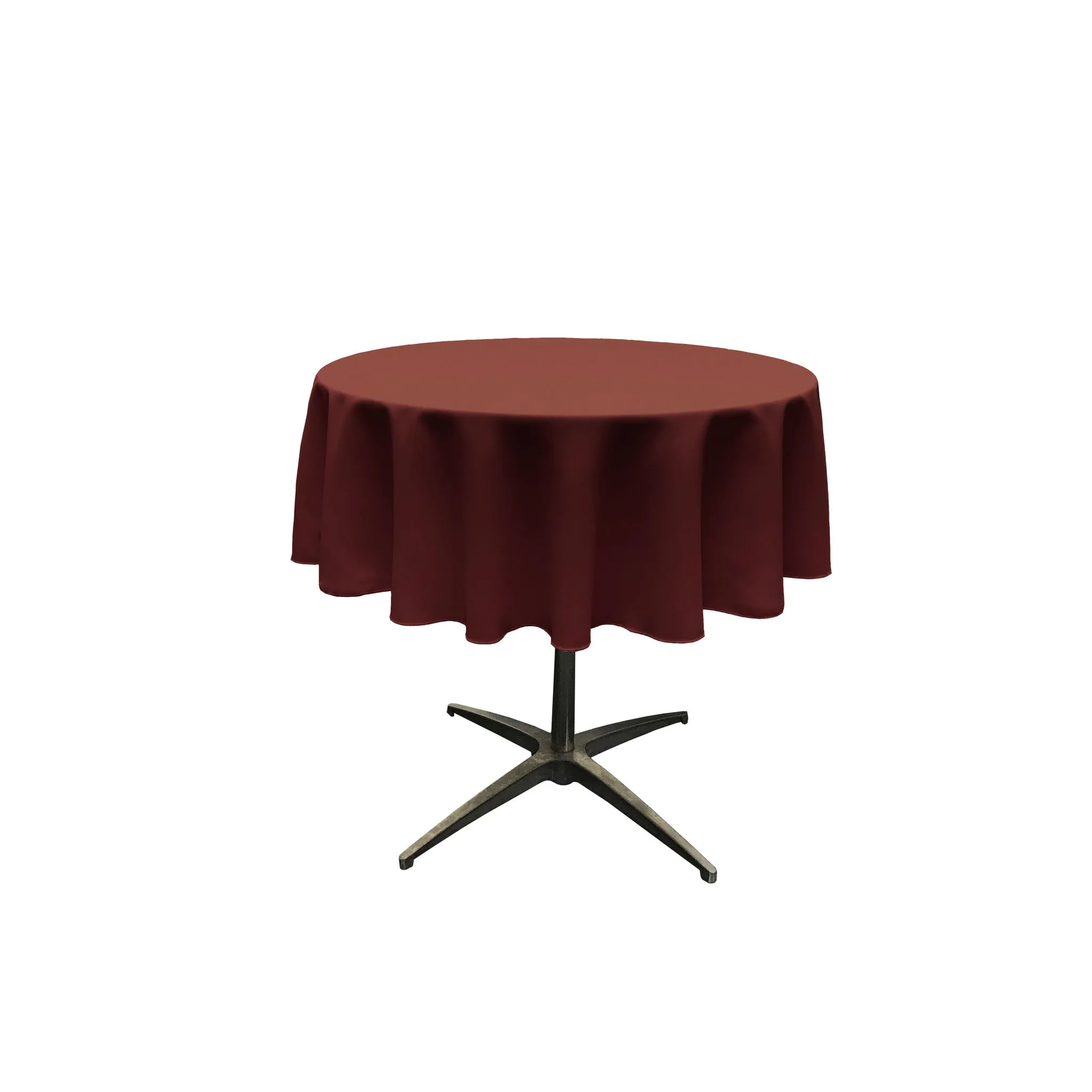 Polyester Poplin Round Tablecloth 58-Inch