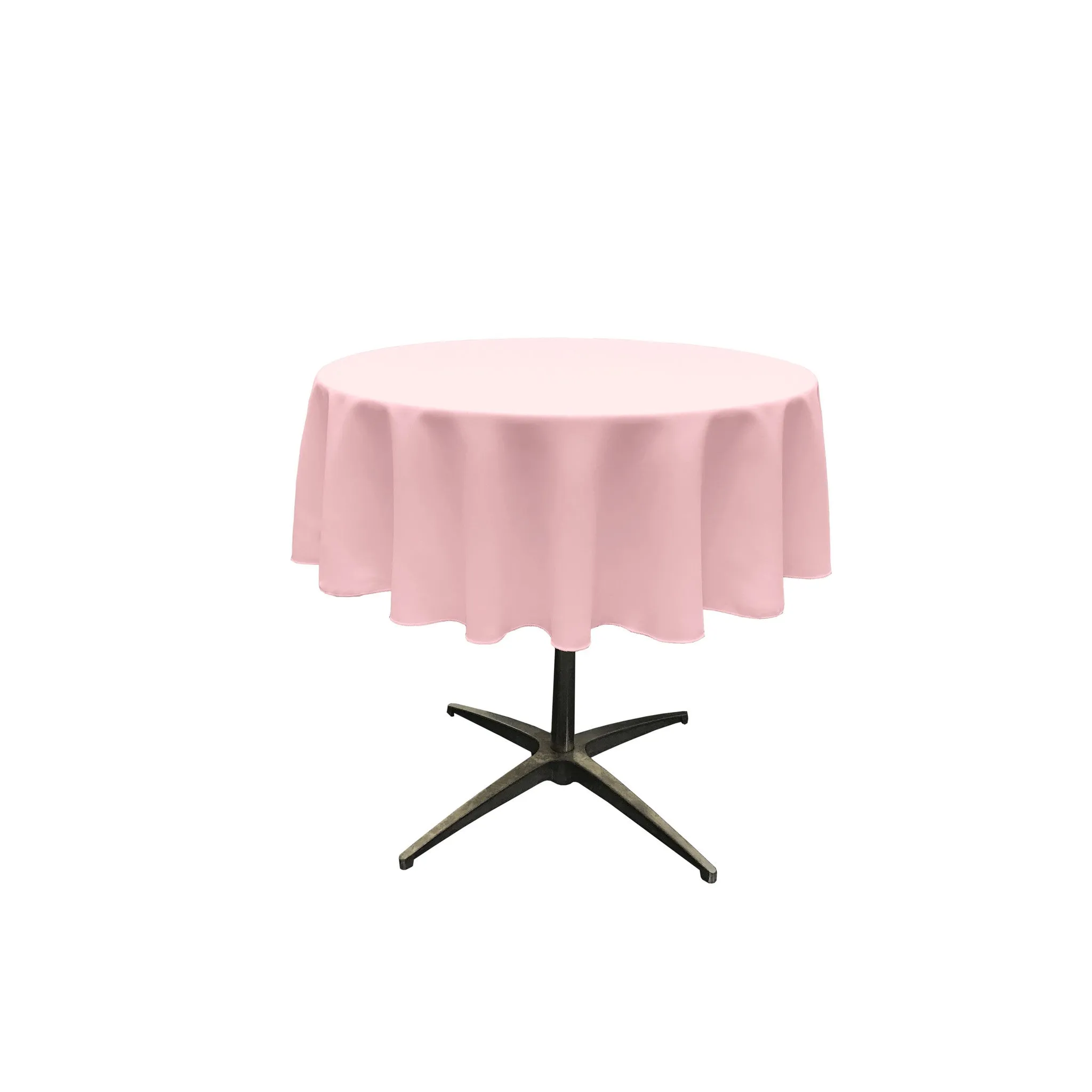 Polyester Poplin Round Tablecloth 58-Inch
