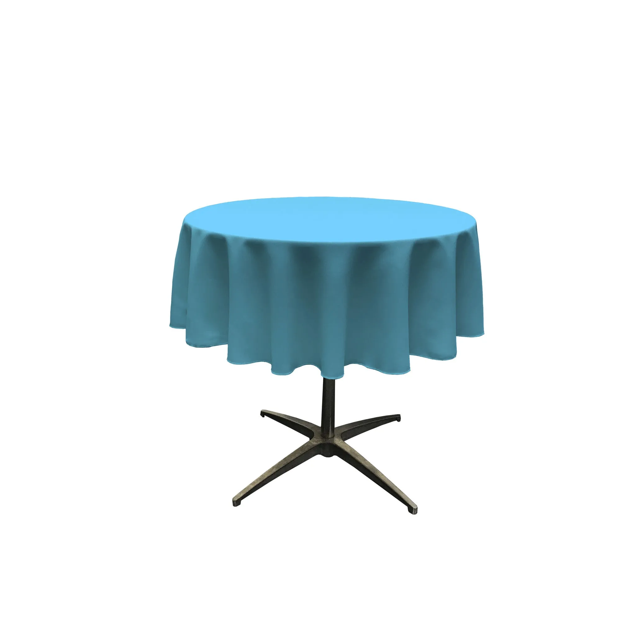 Polyester Poplin Round Tablecloth 58-Inch
