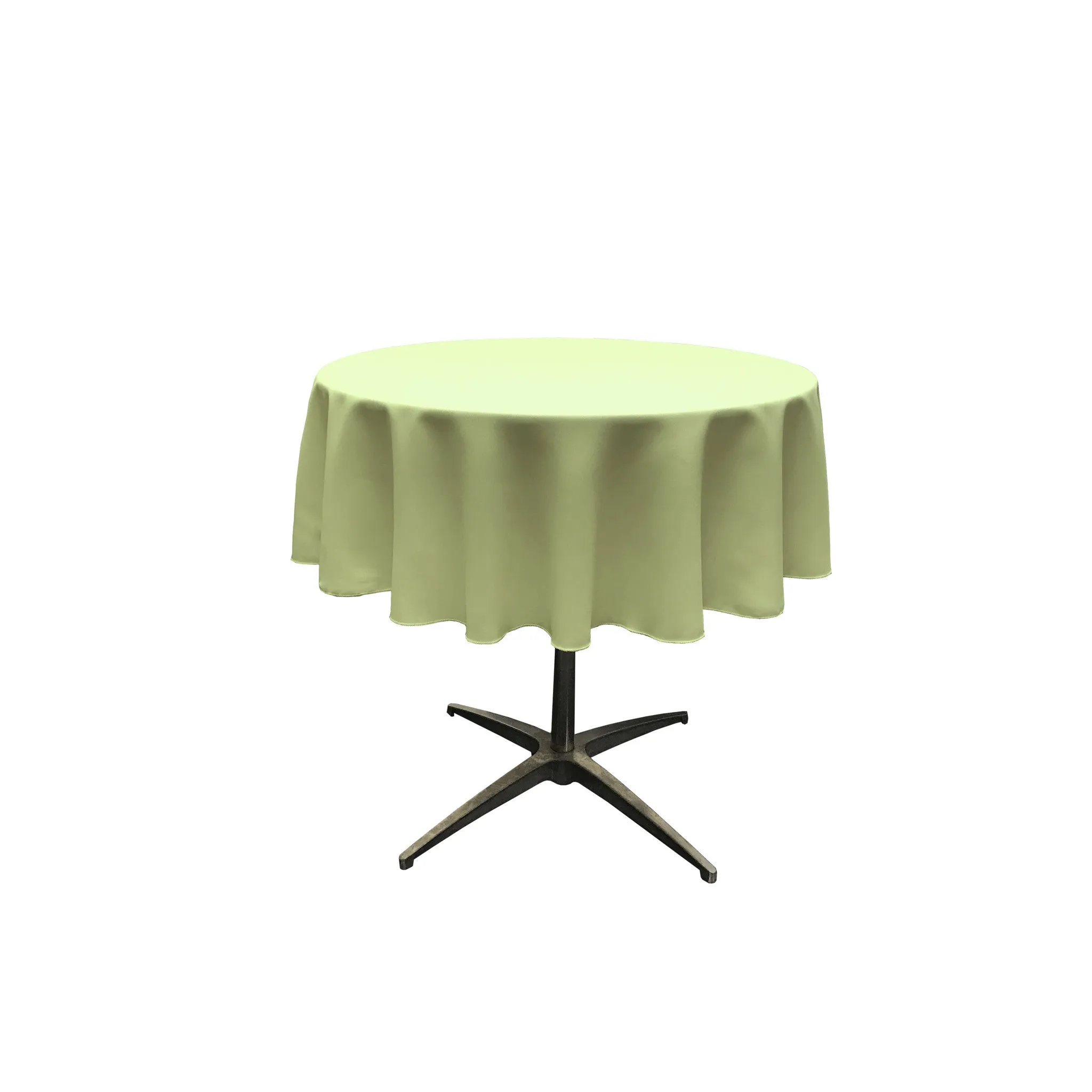 Polyester Poplin Round Tablecloth 58-Inch