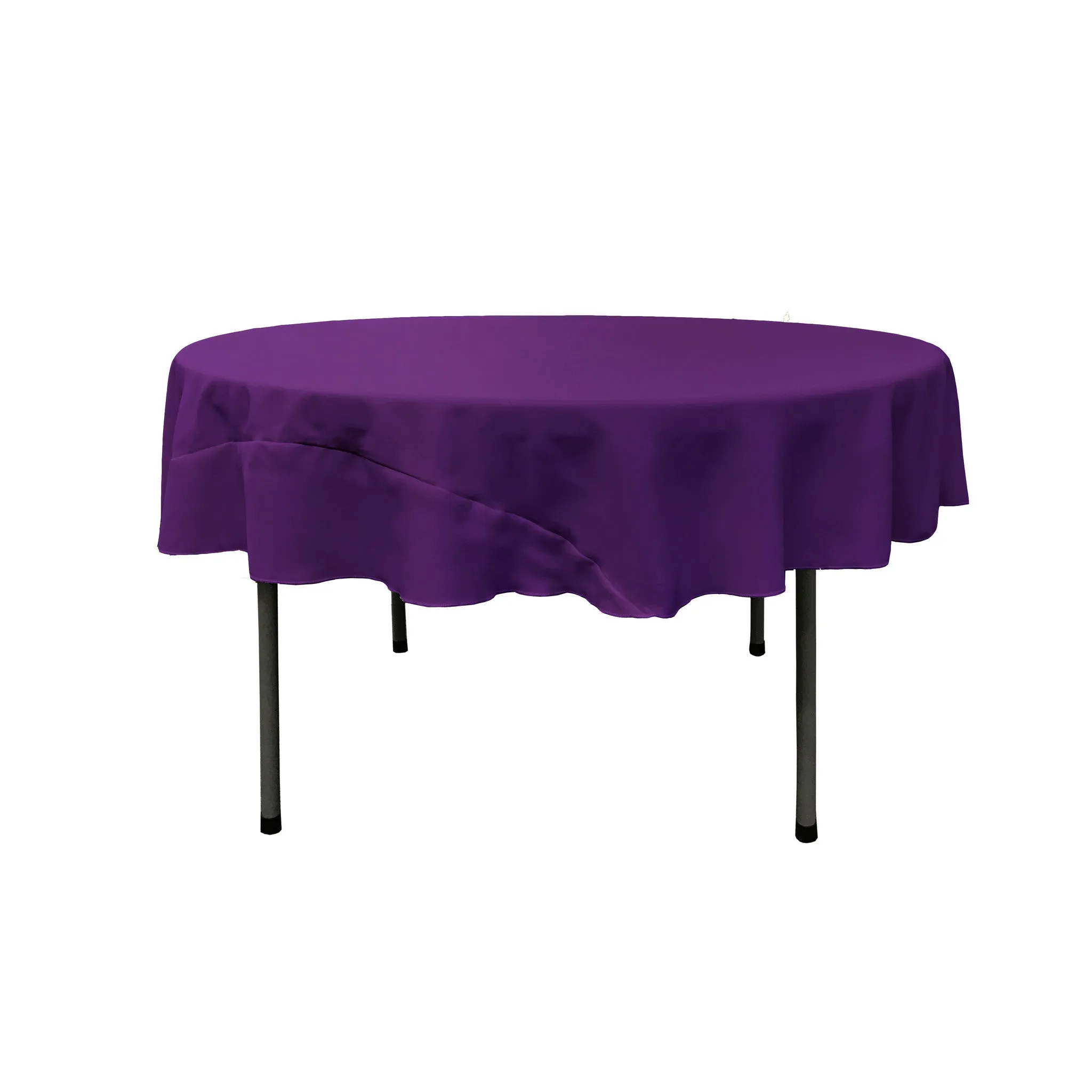 Polyester Poplin Round Tablecloth 72-Inch