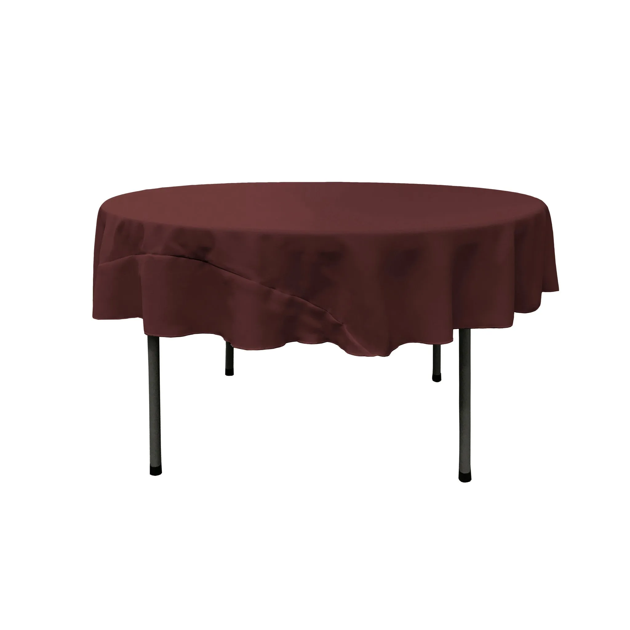 Polyester Poplin Round Tablecloth 72-Inch