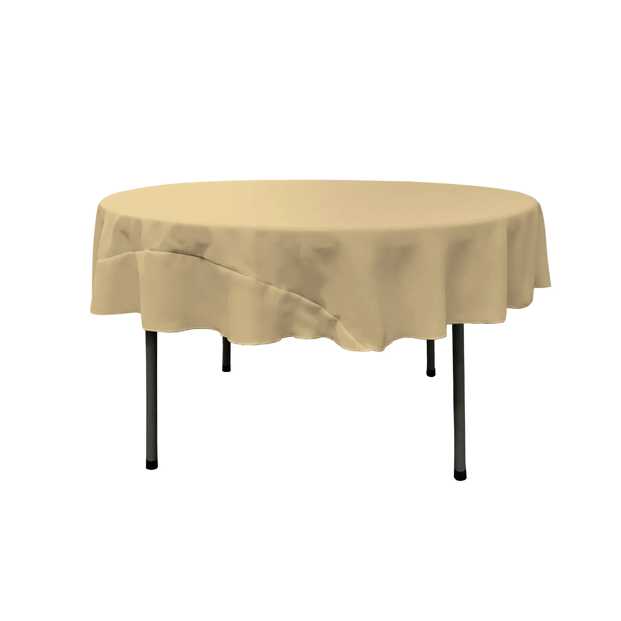 Polyester Poplin Round Tablecloth 72-Inch