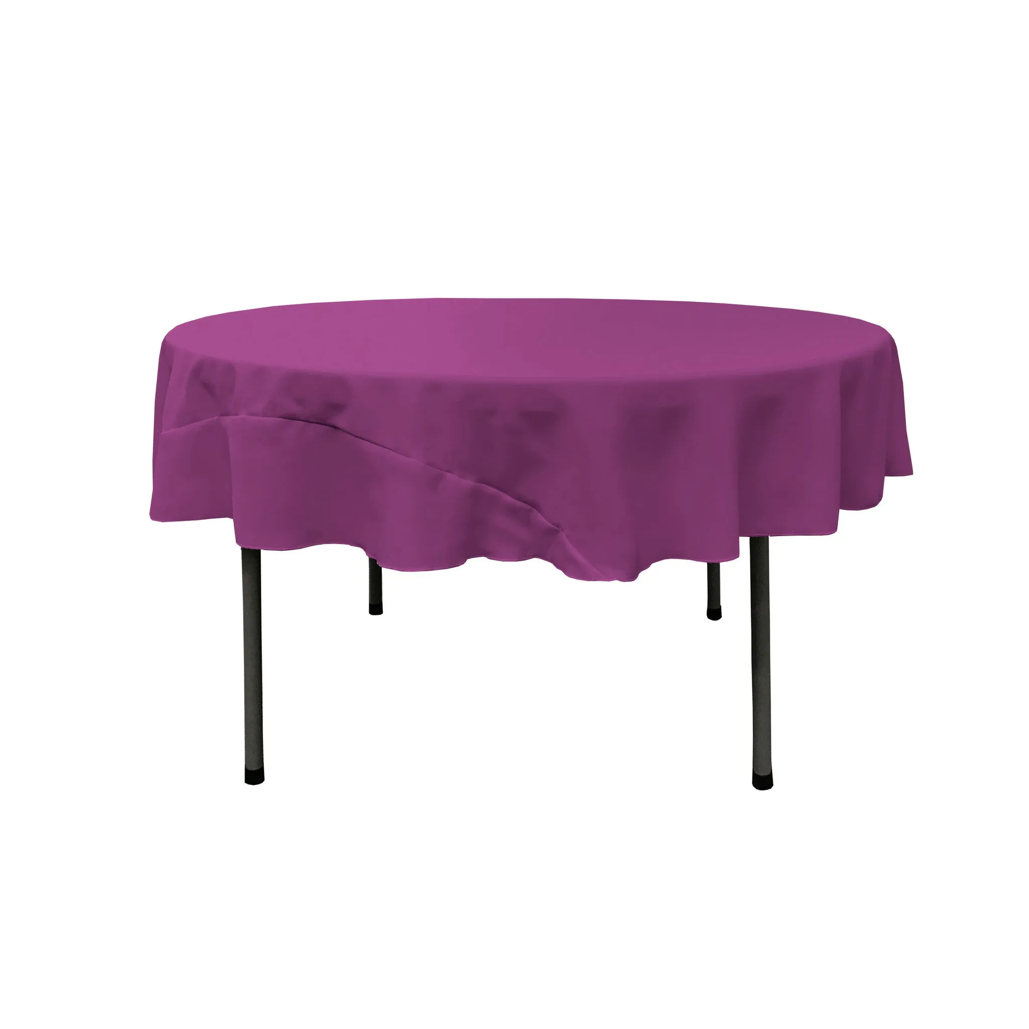 Polyester Poplin Round Tablecloth 72-Inch