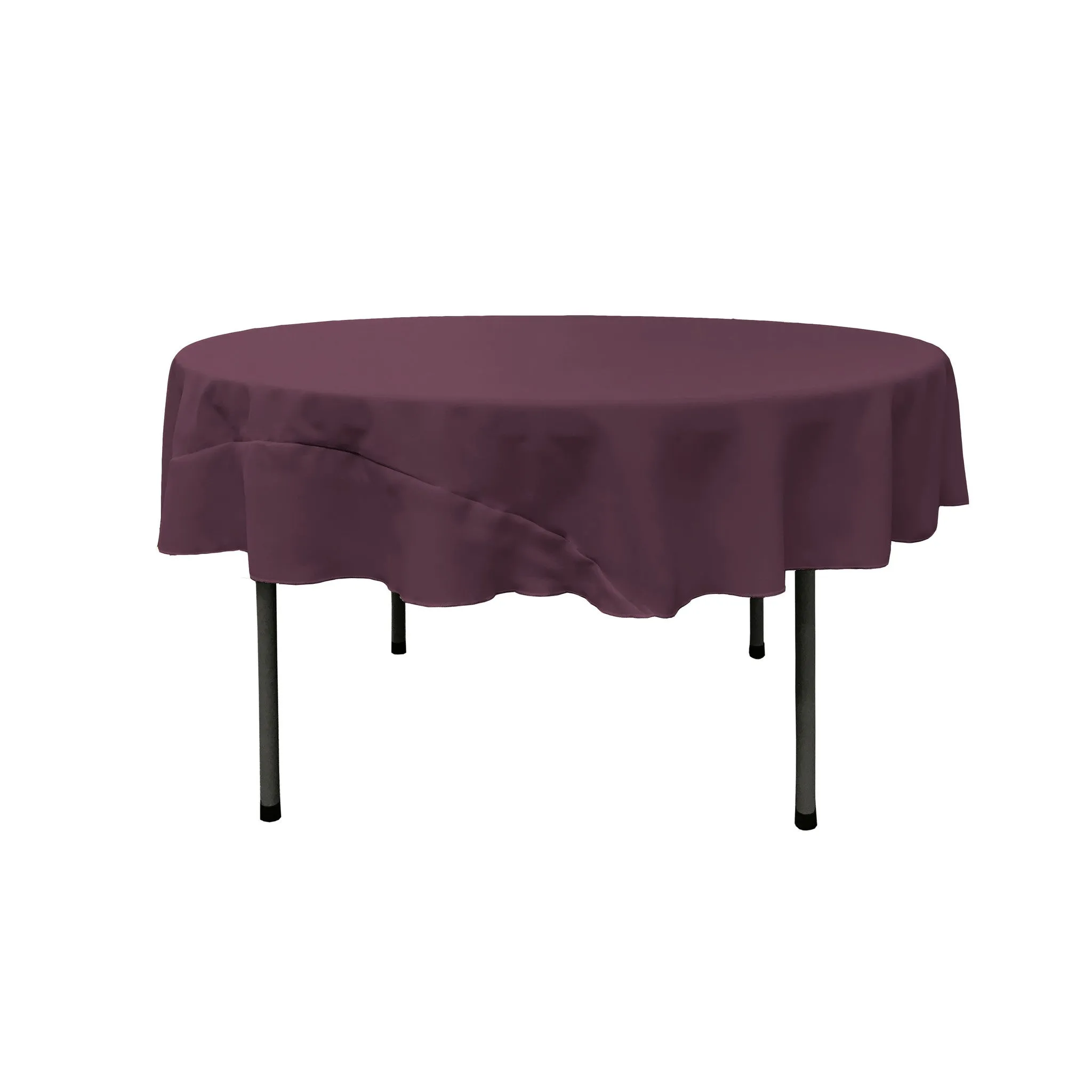 Polyester Poplin Round Tablecloth 72-Inch