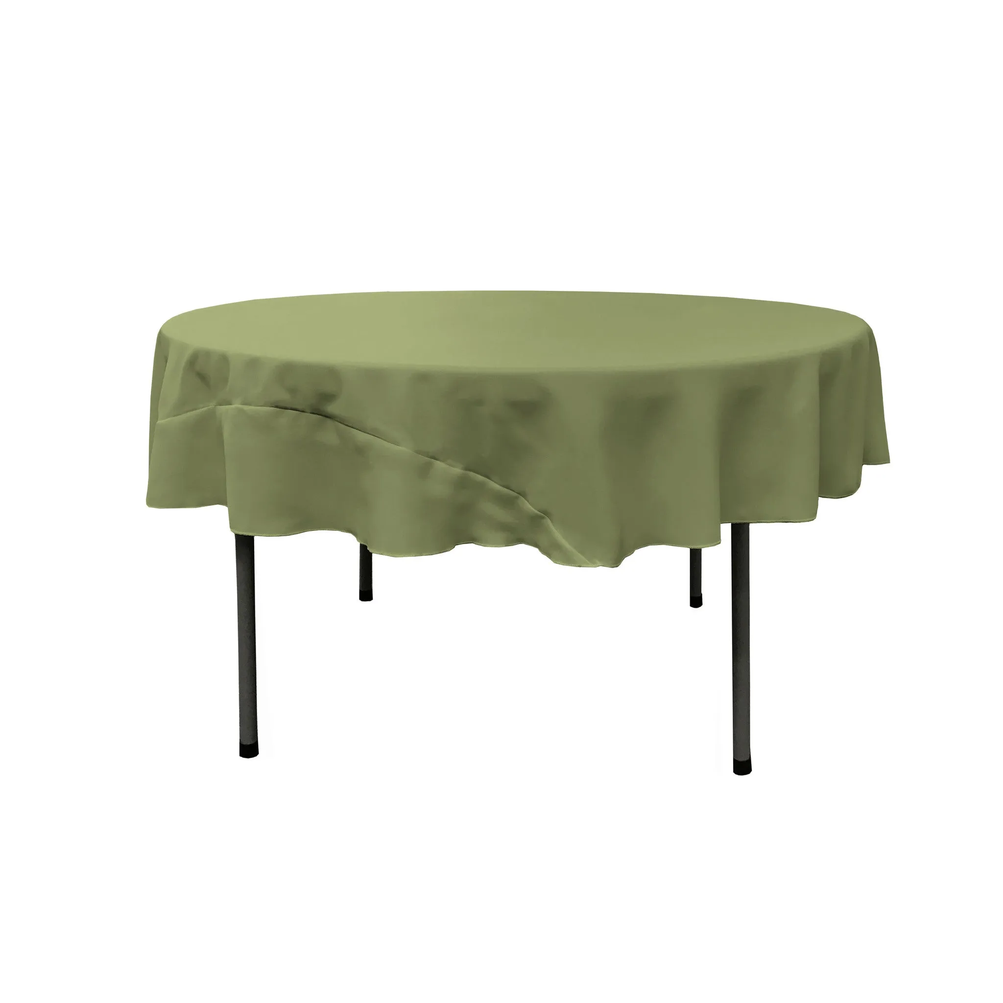 Polyester Poplin Round Tablecloth 72-Inch
