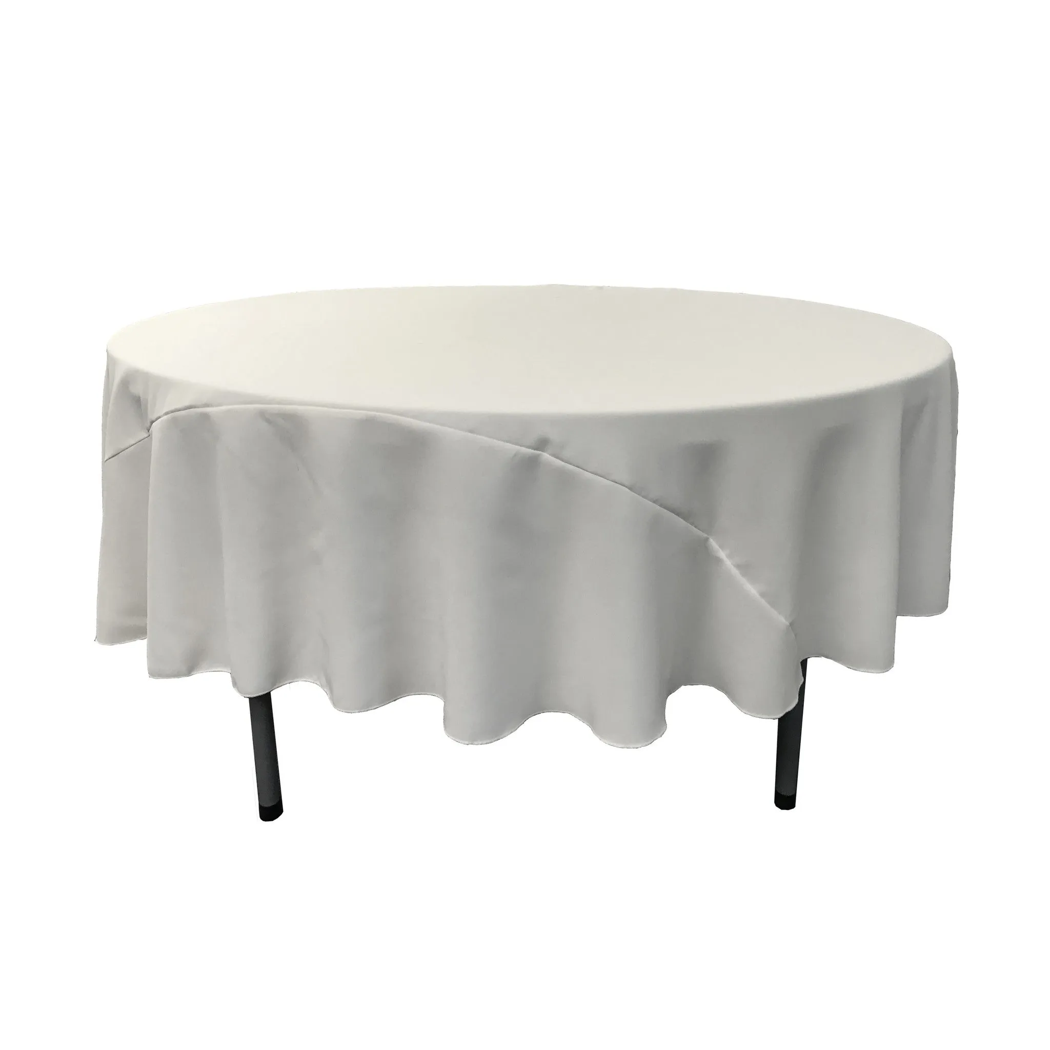 Polyester Poplin Round Tablecloth 90-Inch