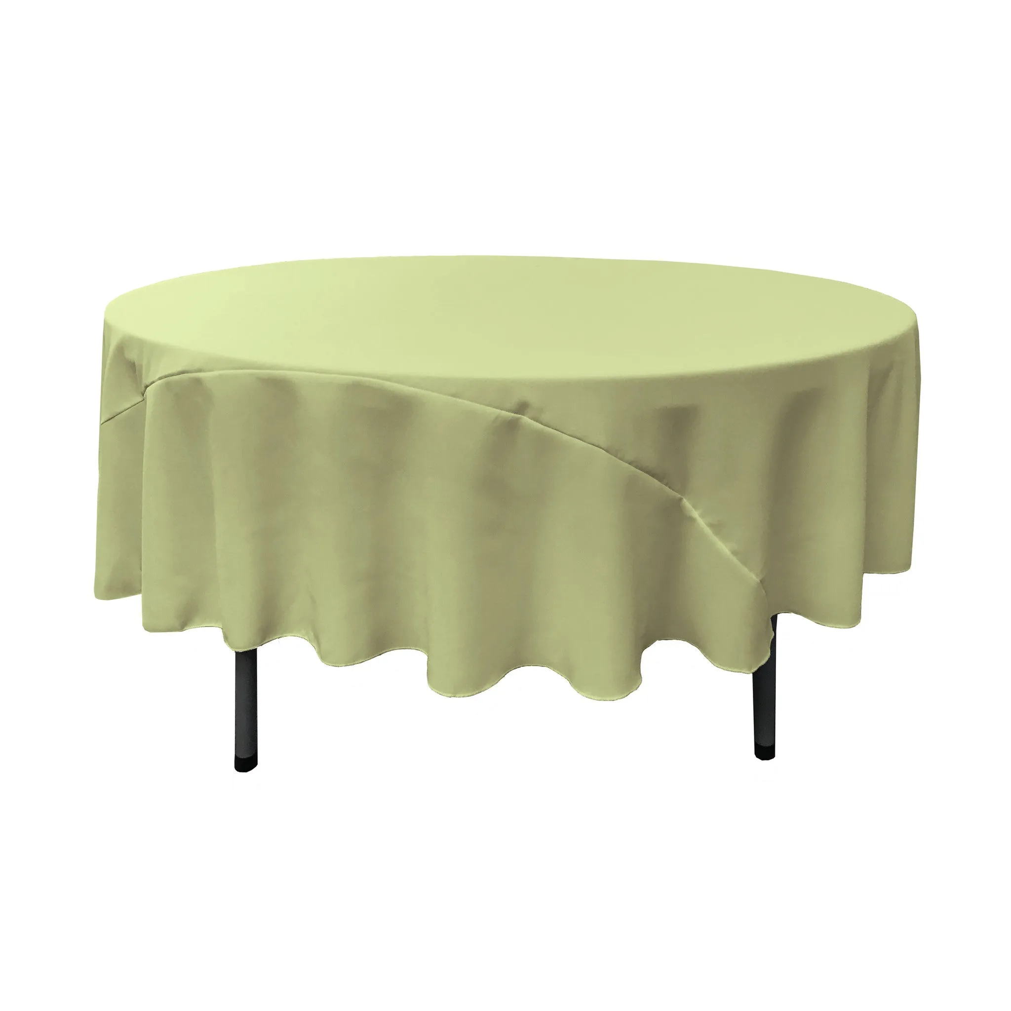 Polyester Poplin Round Tablecloth 90-Inch