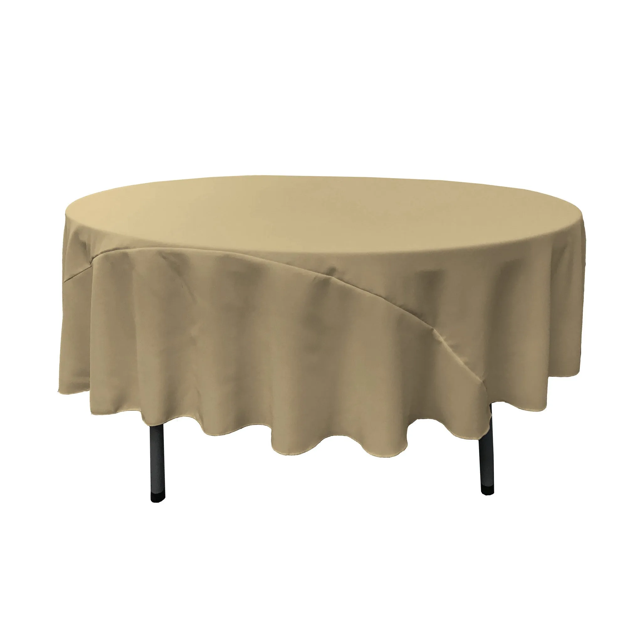 Polyester Poplin Round Tablecloth 90-Inch