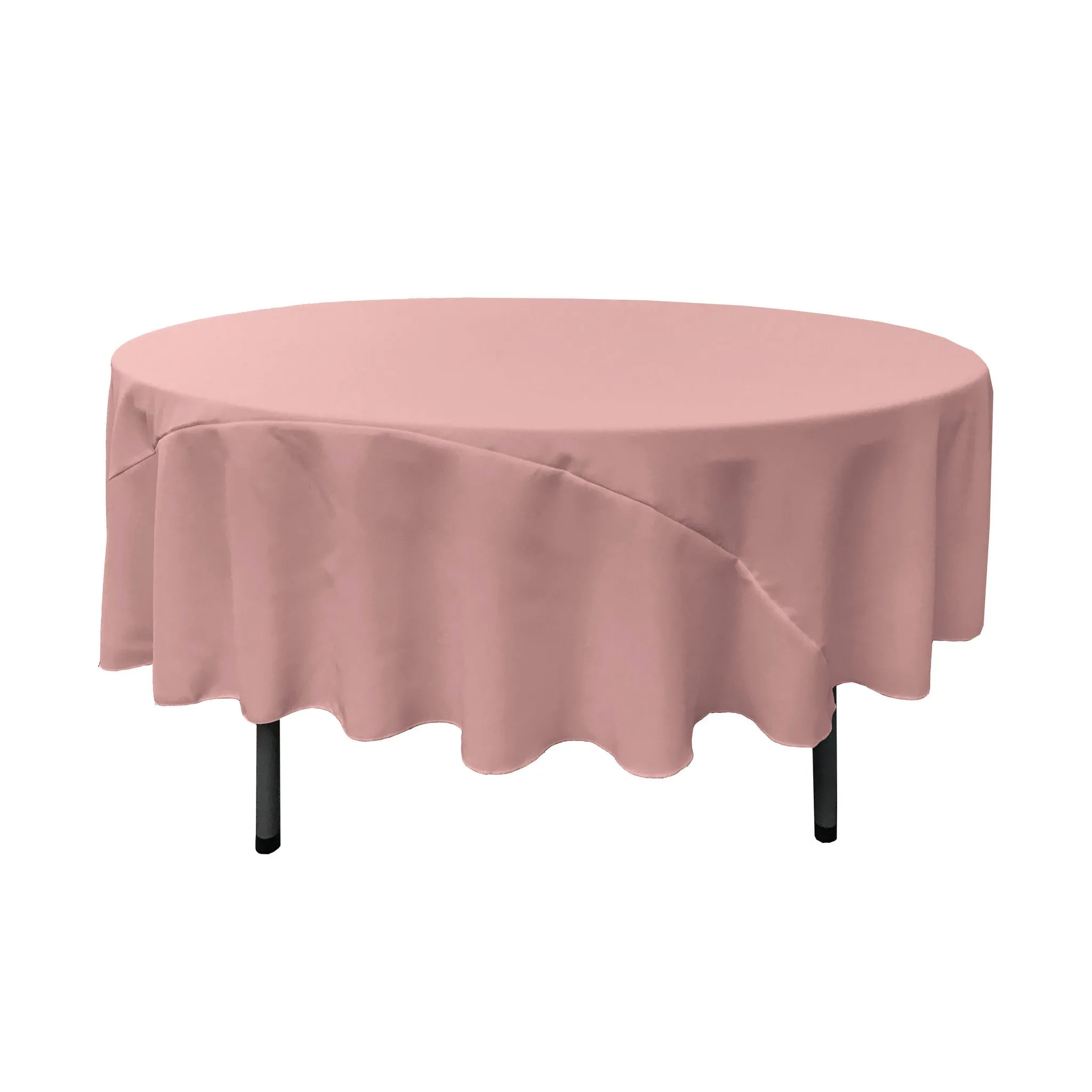 Polyester Poplin Round Tablecloth 90-Inch