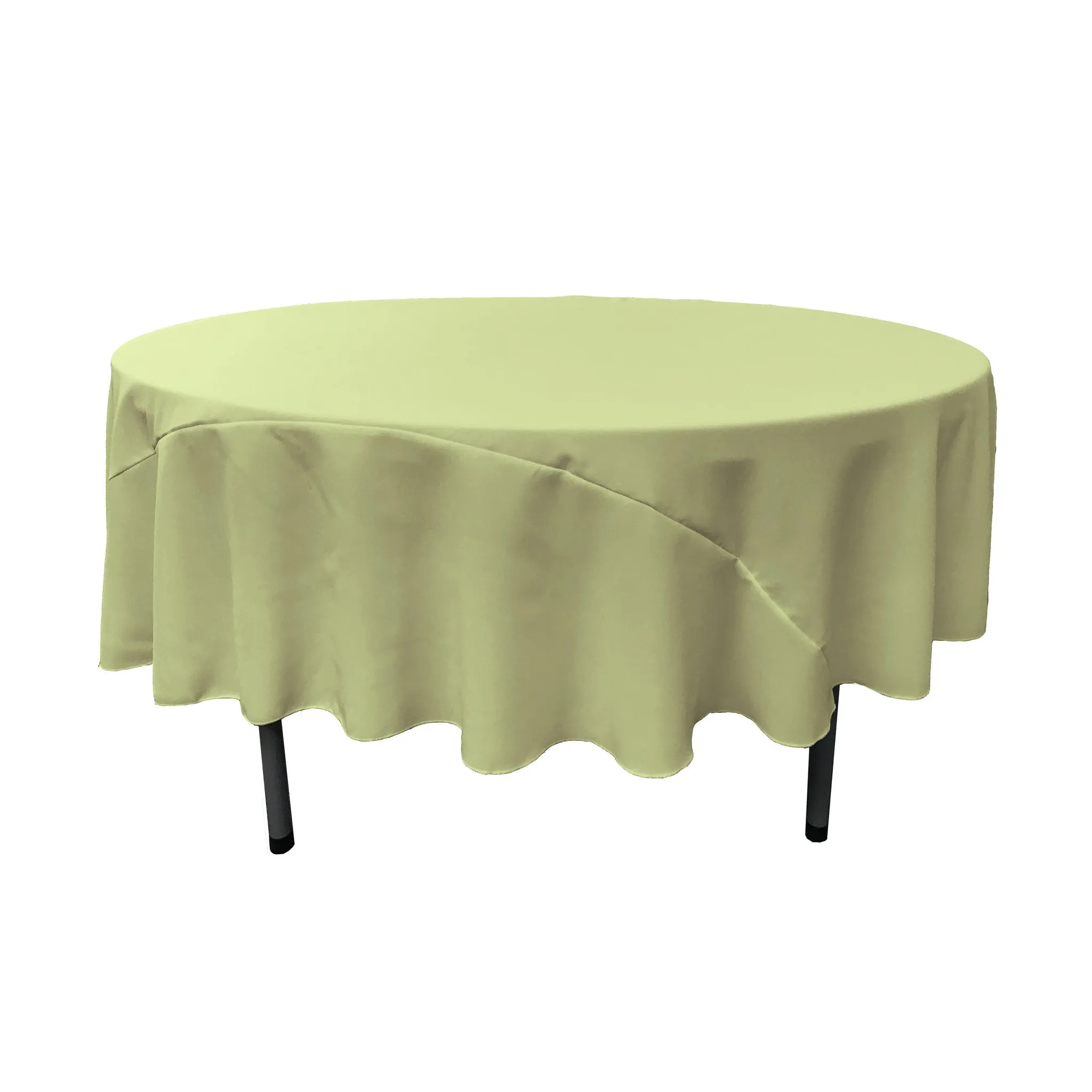 Polyester Poplin Round Tablecloth 90-Inch