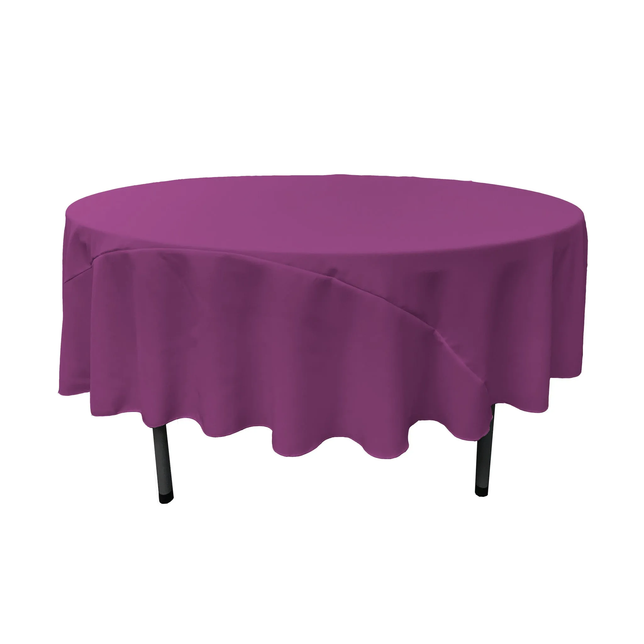 Polyester Poplin Round Tablecloth 90-Inch